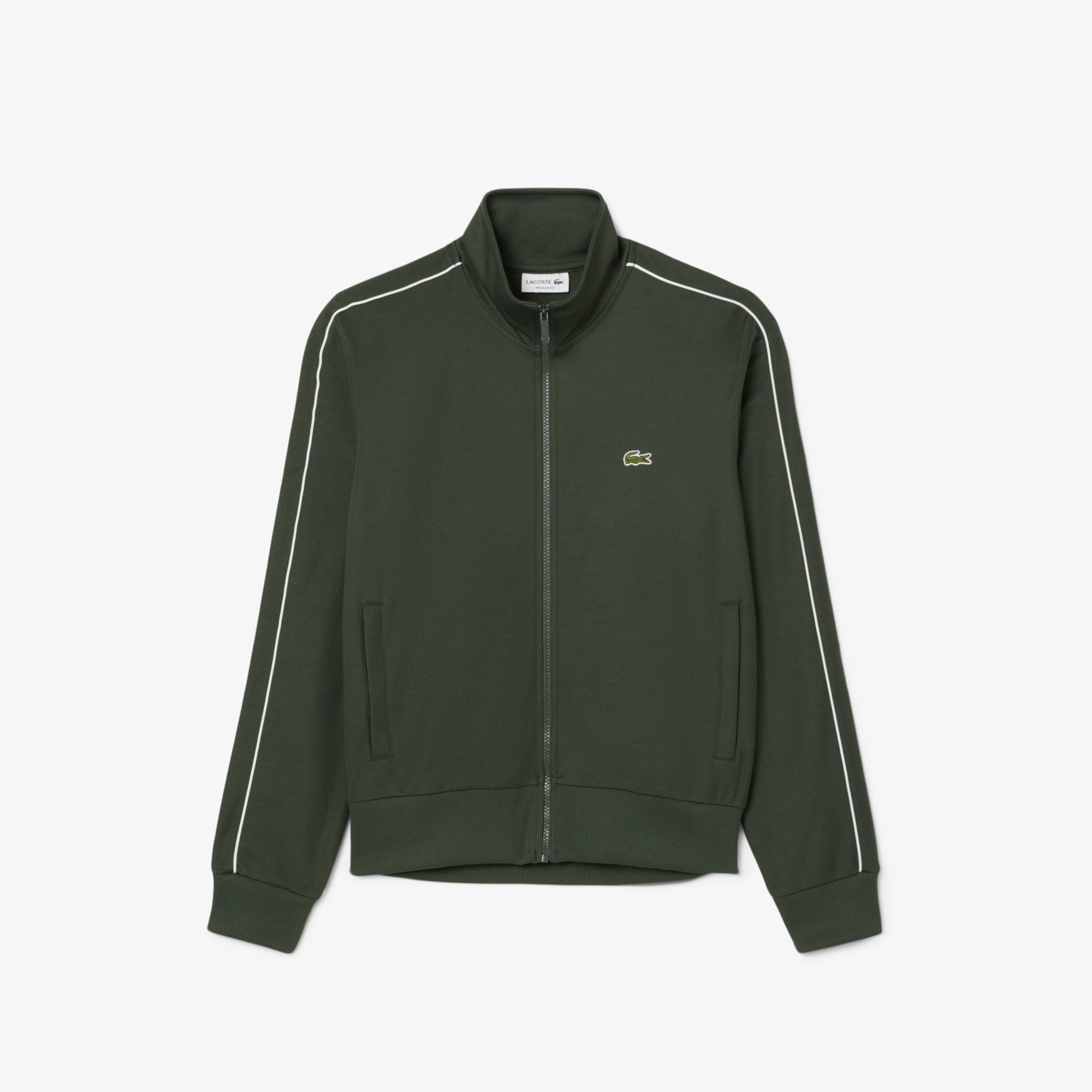 Lacoste Erkek Regular Fit Fermuarlı Koyu Yeşil Sweatshirt
