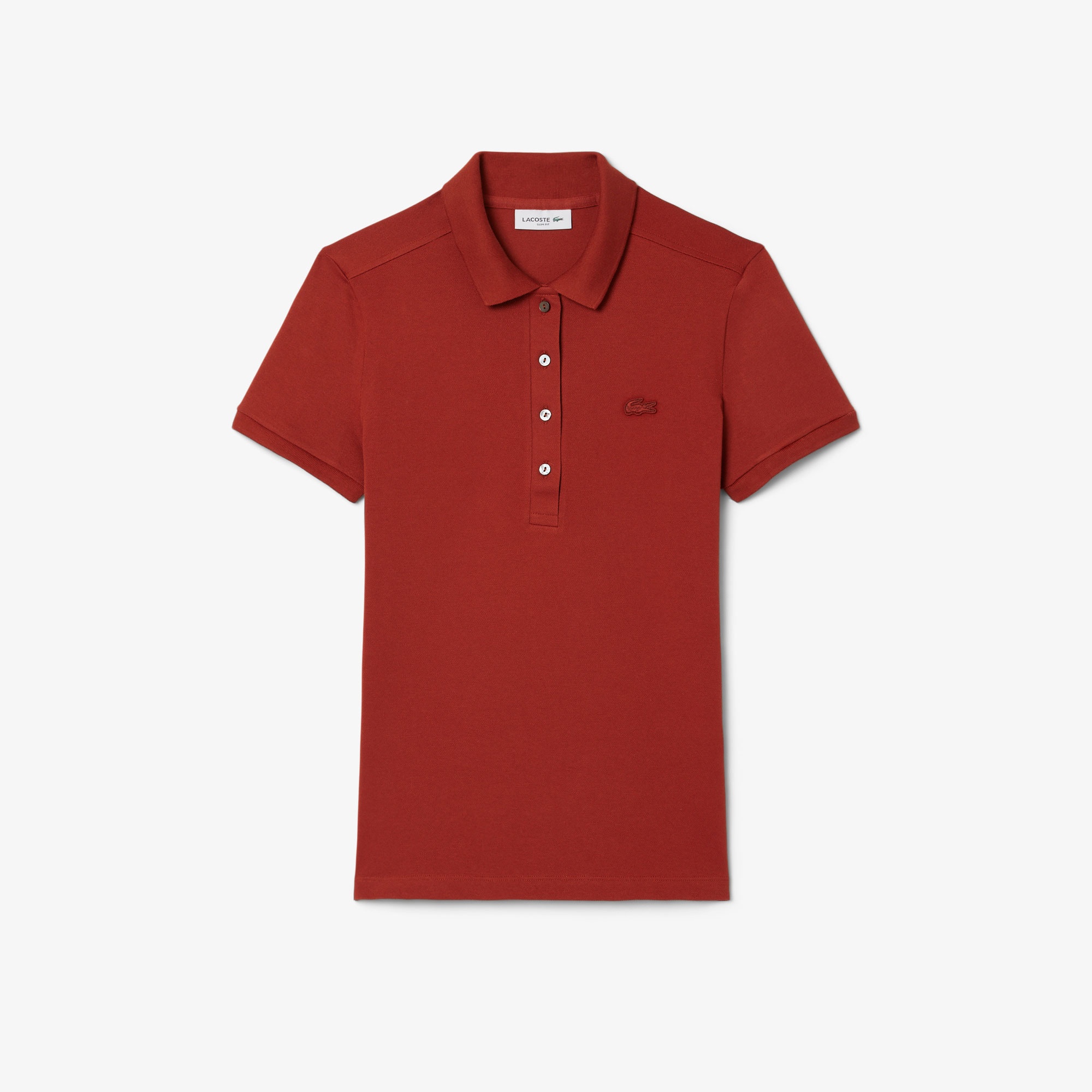 Lacoste L.12.D Kadın Slim Fit Bordo Polo