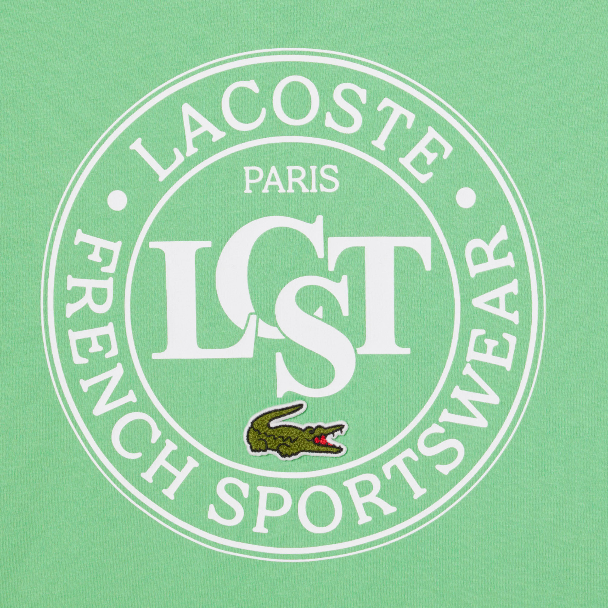 Lacoste Çocuk Bisiklet Yaka Baskılı Yeşil T-shirt görsel 8