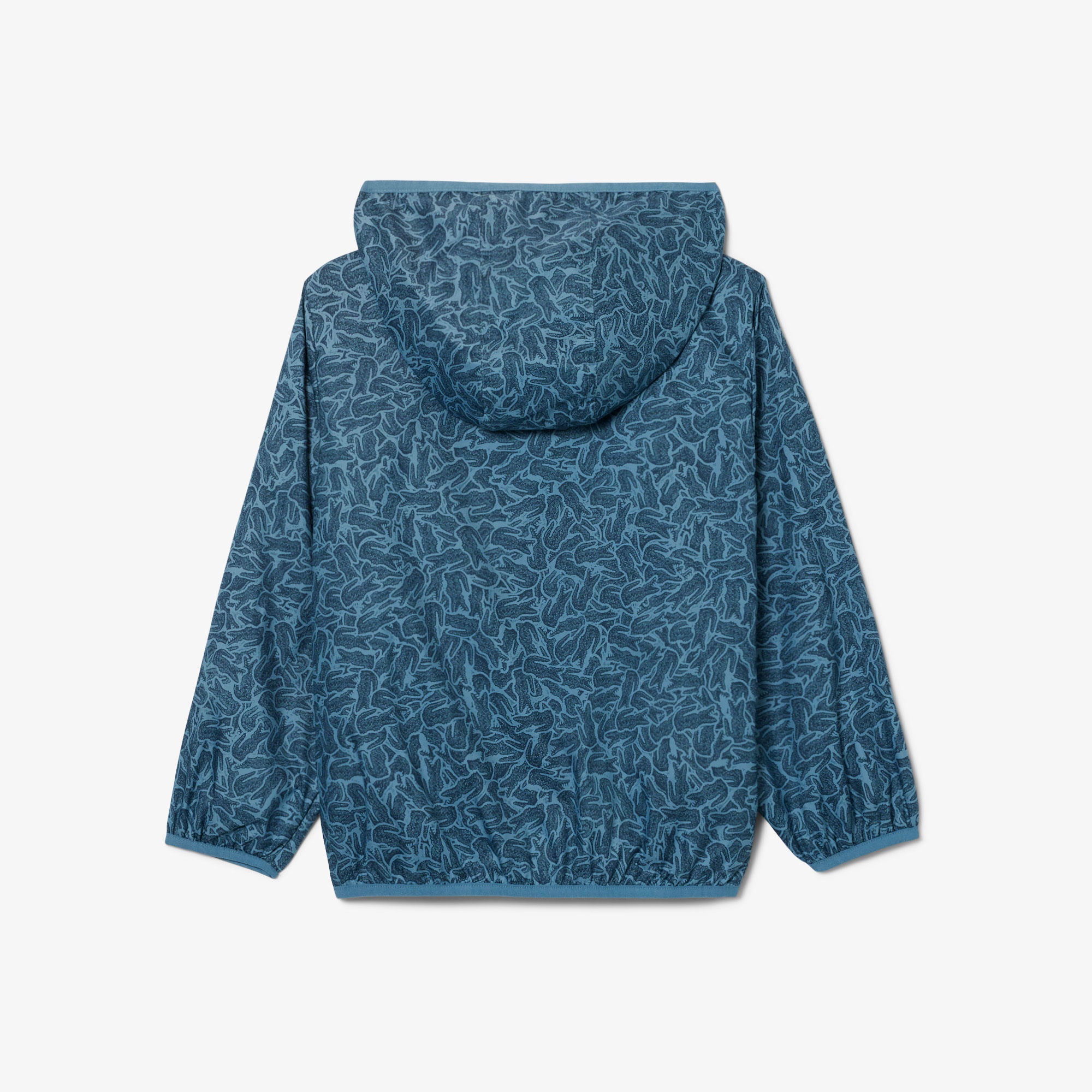 Lacoste Çocuk Kapüşonlu Baskılı Mavi Ceket