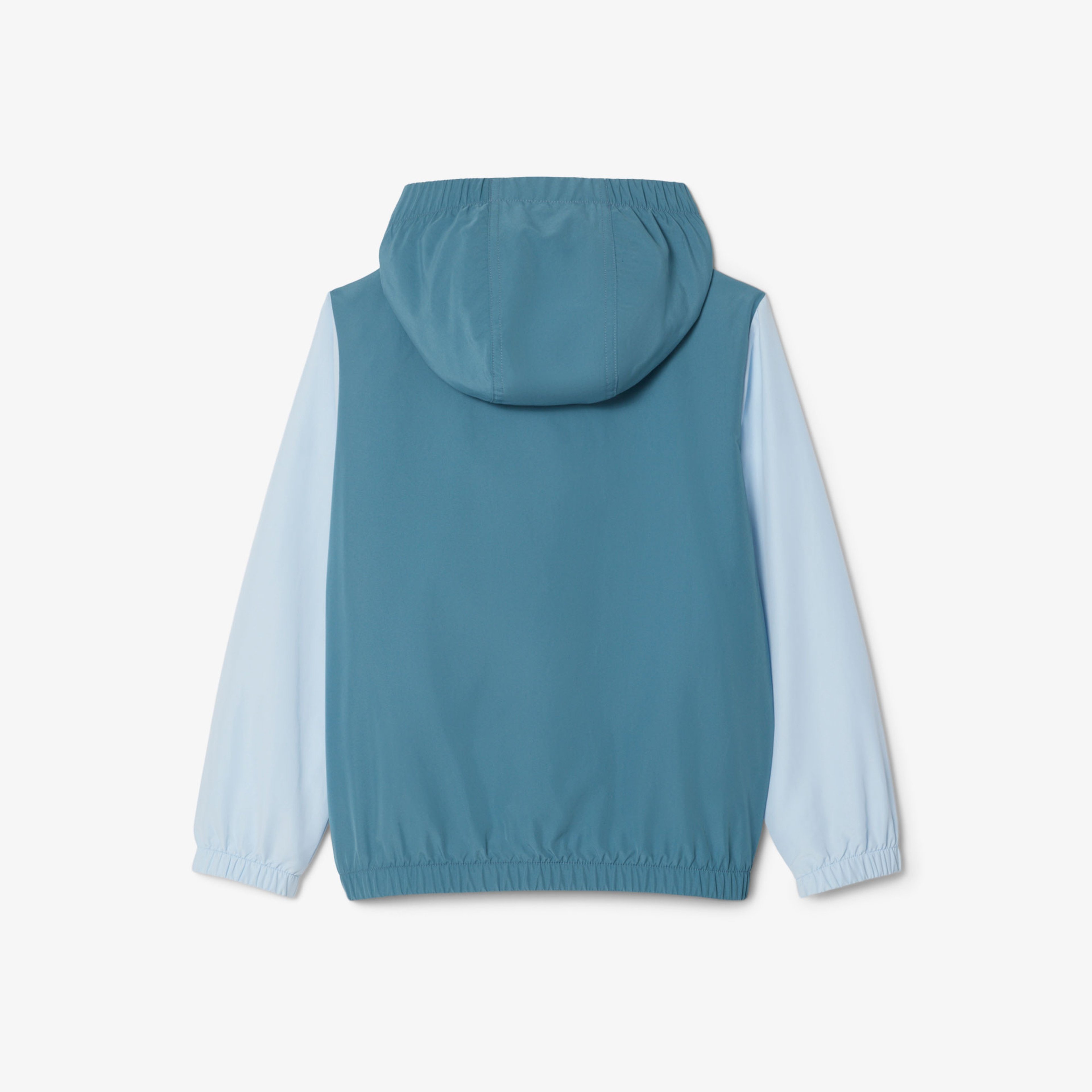 Çocuk Kapüşonlu Renk Bloklu Lacivert Ceket