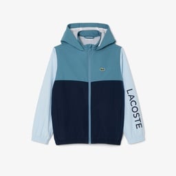 Çocuk Kapüşonlu Renk Bloklu Lacivert Ceket Lacivert