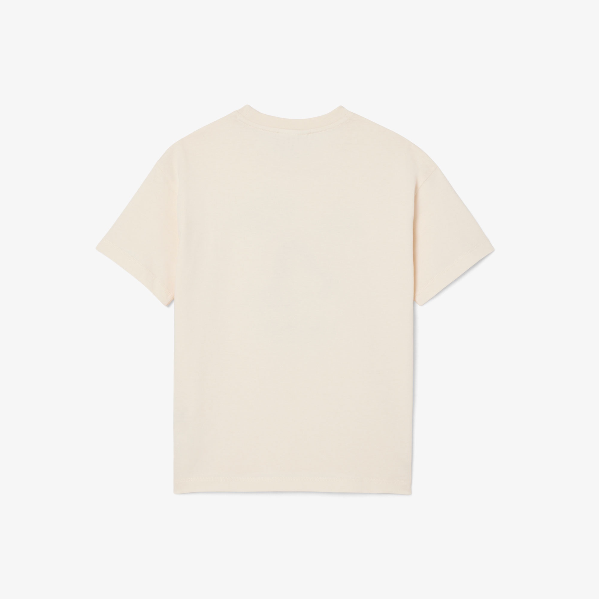 Lacoste Çocuk Bisiklet Yaka Desenli Krem T-Shirt