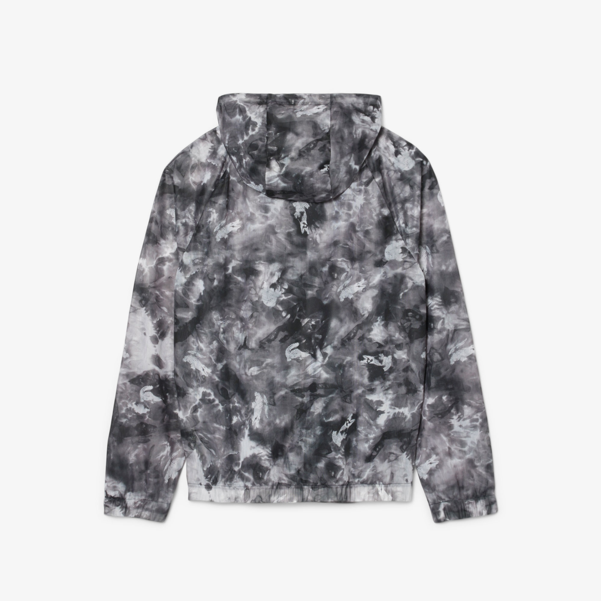 Lacoste Erkek Kapüşonlu Baskılı Siyah Ceket