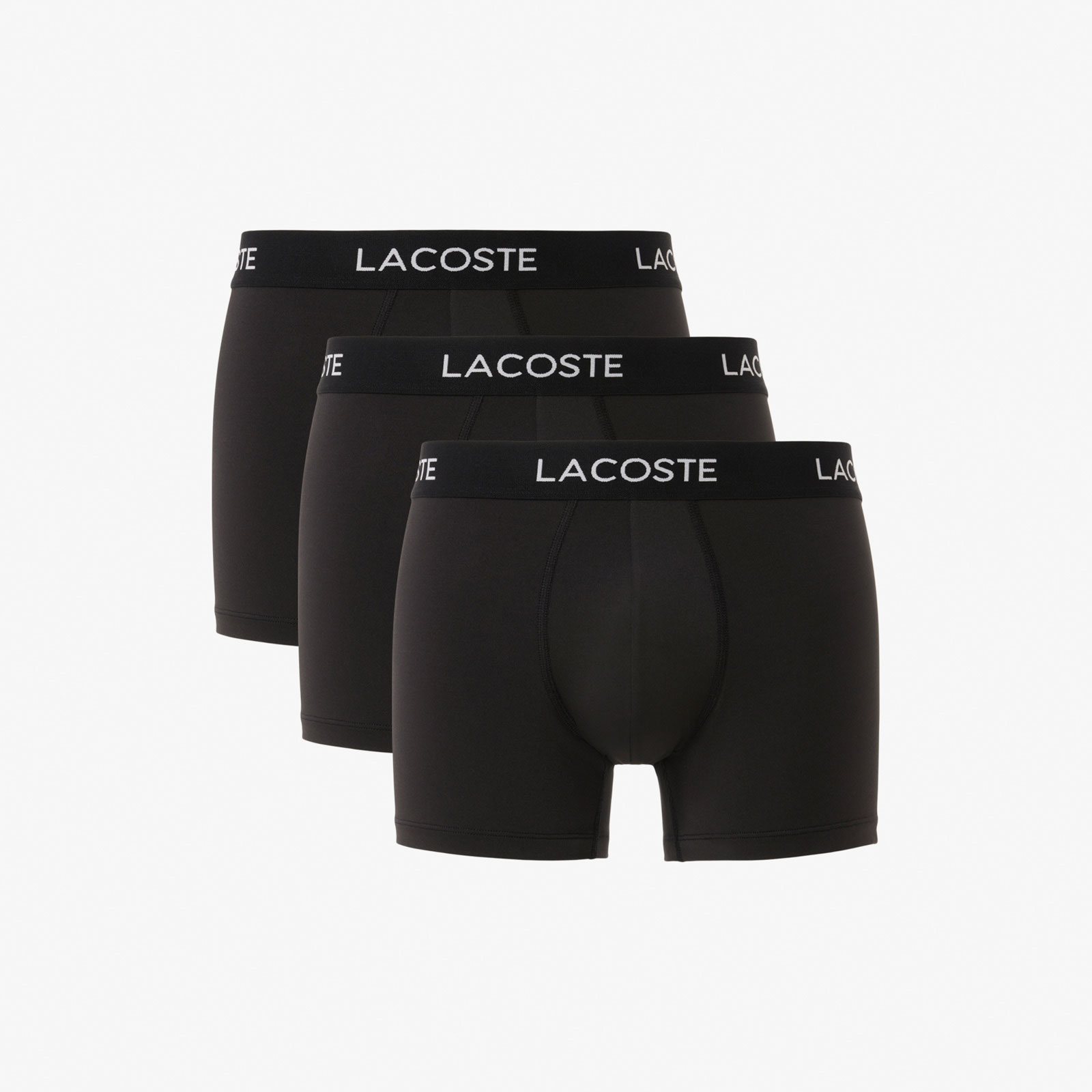 Lacoste Erkek 3'lü Siyah Boxer görsel 4