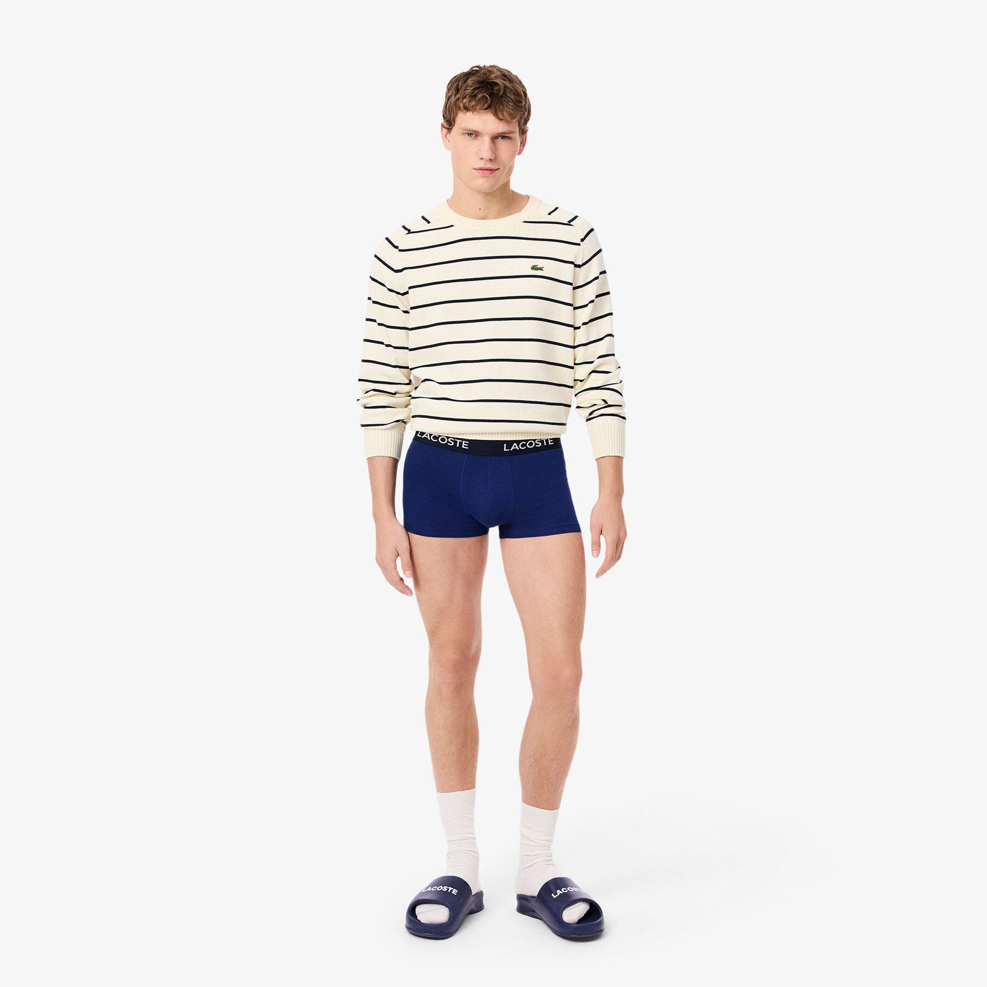 Lacoste Erkek 3'lü Renkli Boxer görsel 6