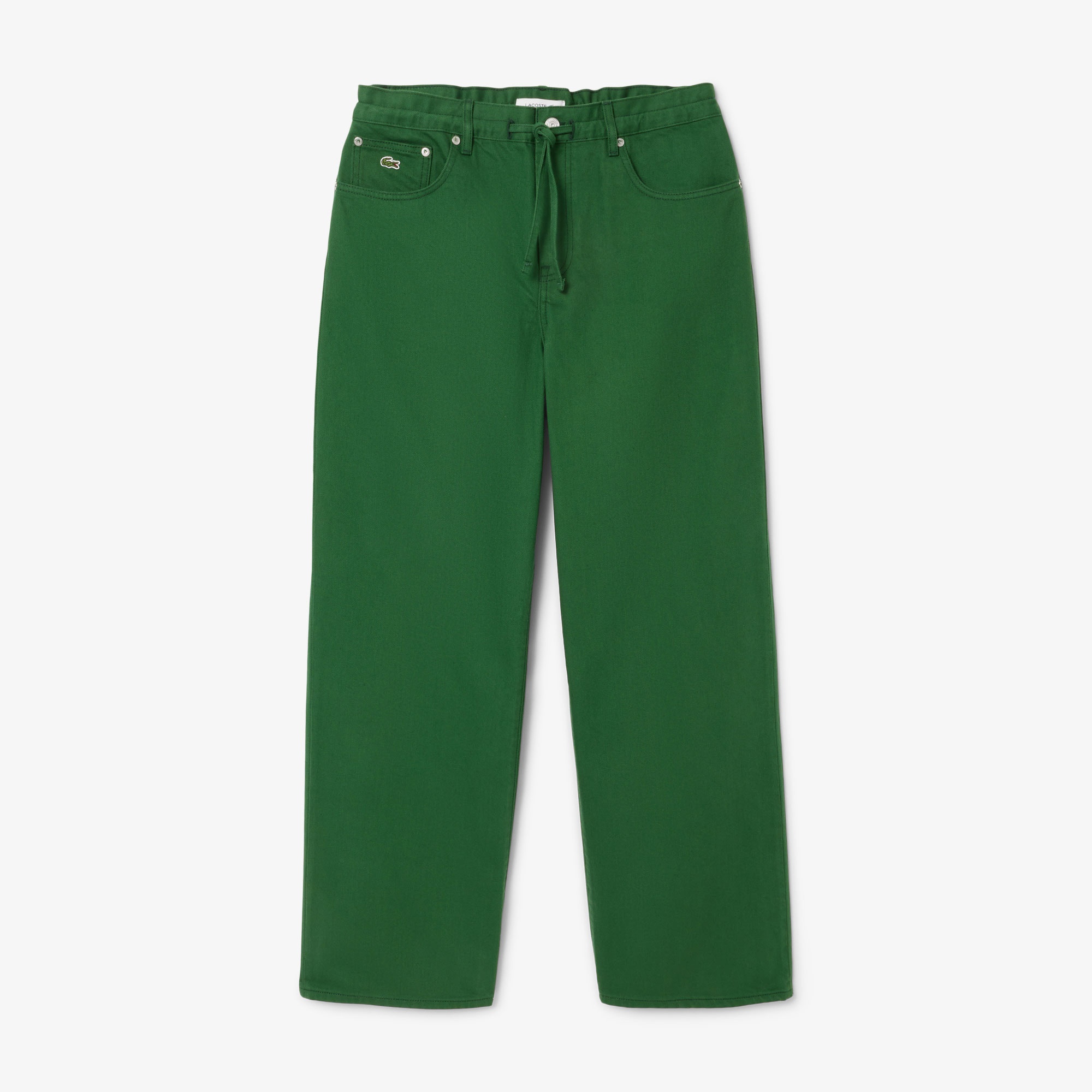 Lacoste Kadın Wide Leg Yeşil Jean Pantolon