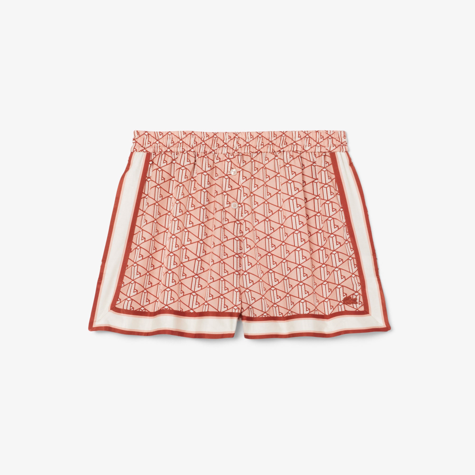 Lacoste Kadın Monogram Turuncu Şort