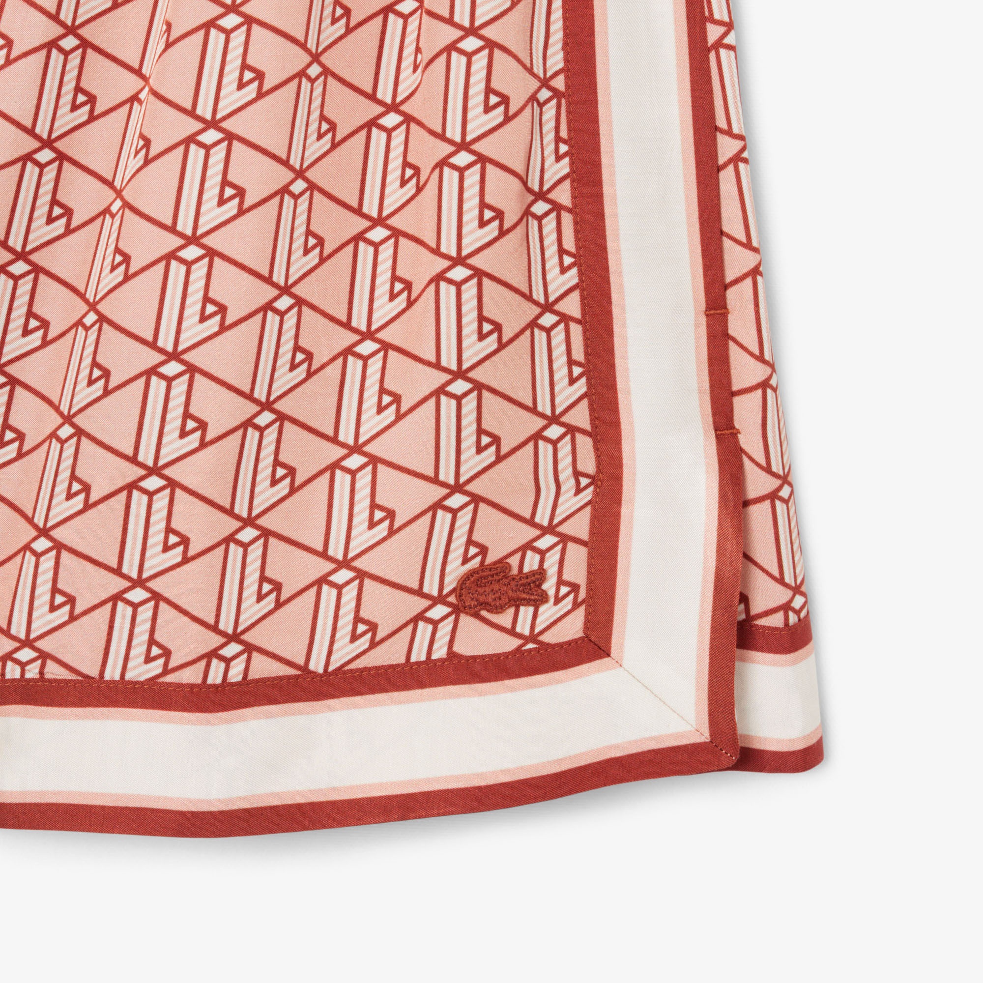 Lacoste Kadın Monogram Turuncu Şort