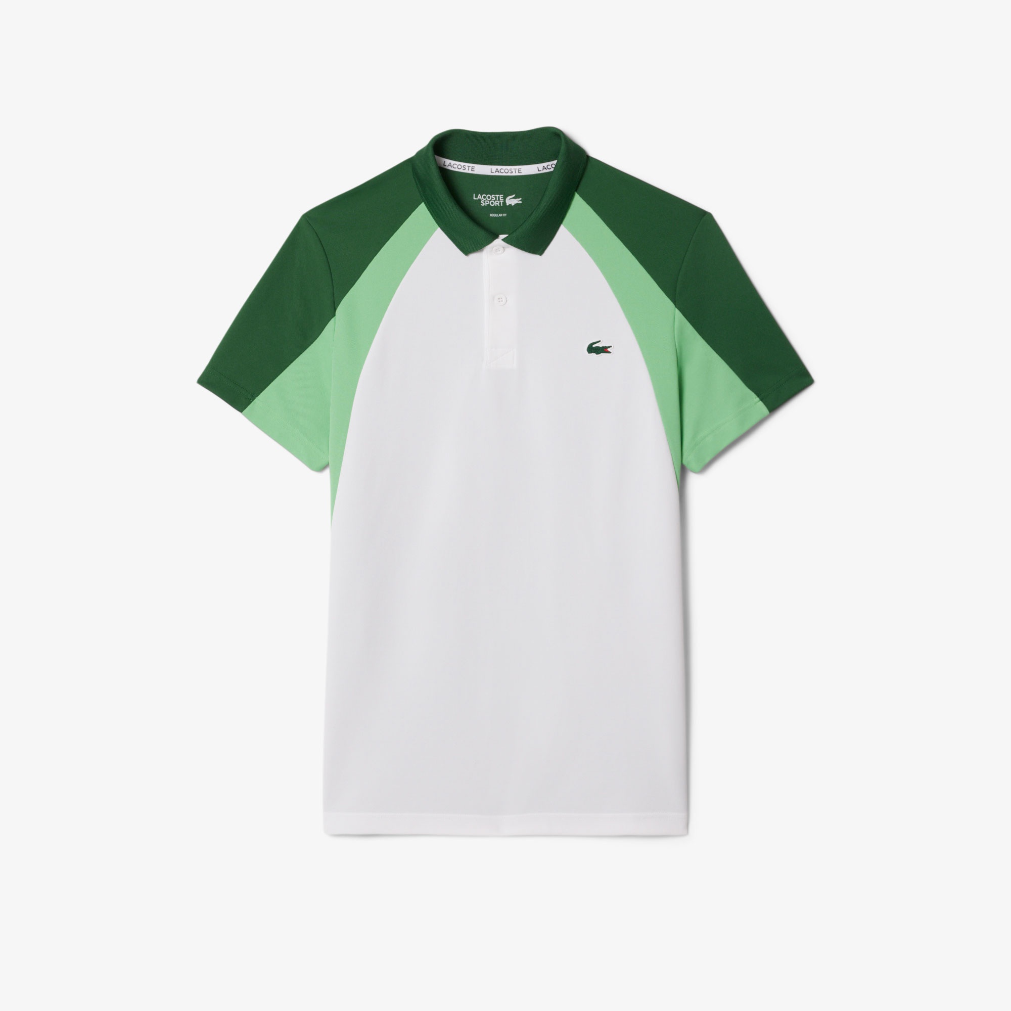 Lacoste SPORT Erkek Regular Fit Renk Bloklu Beyaz Polo