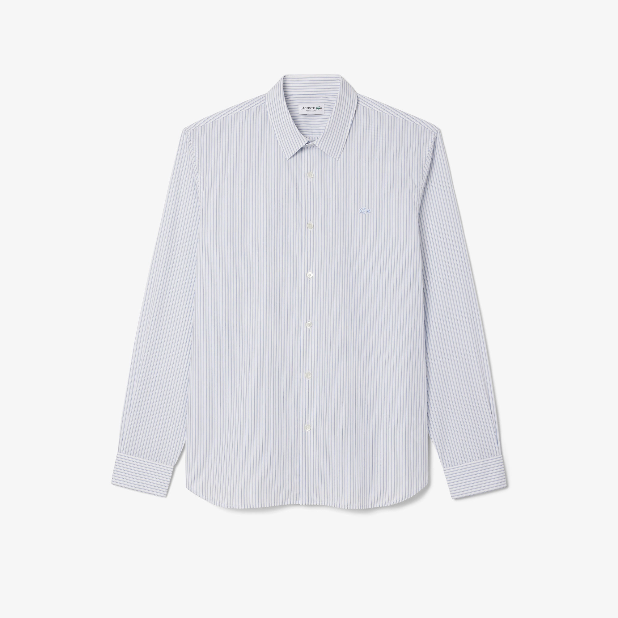 Lacoste Erkek Regular Fit Çizgili Açık Mavi Gömlek