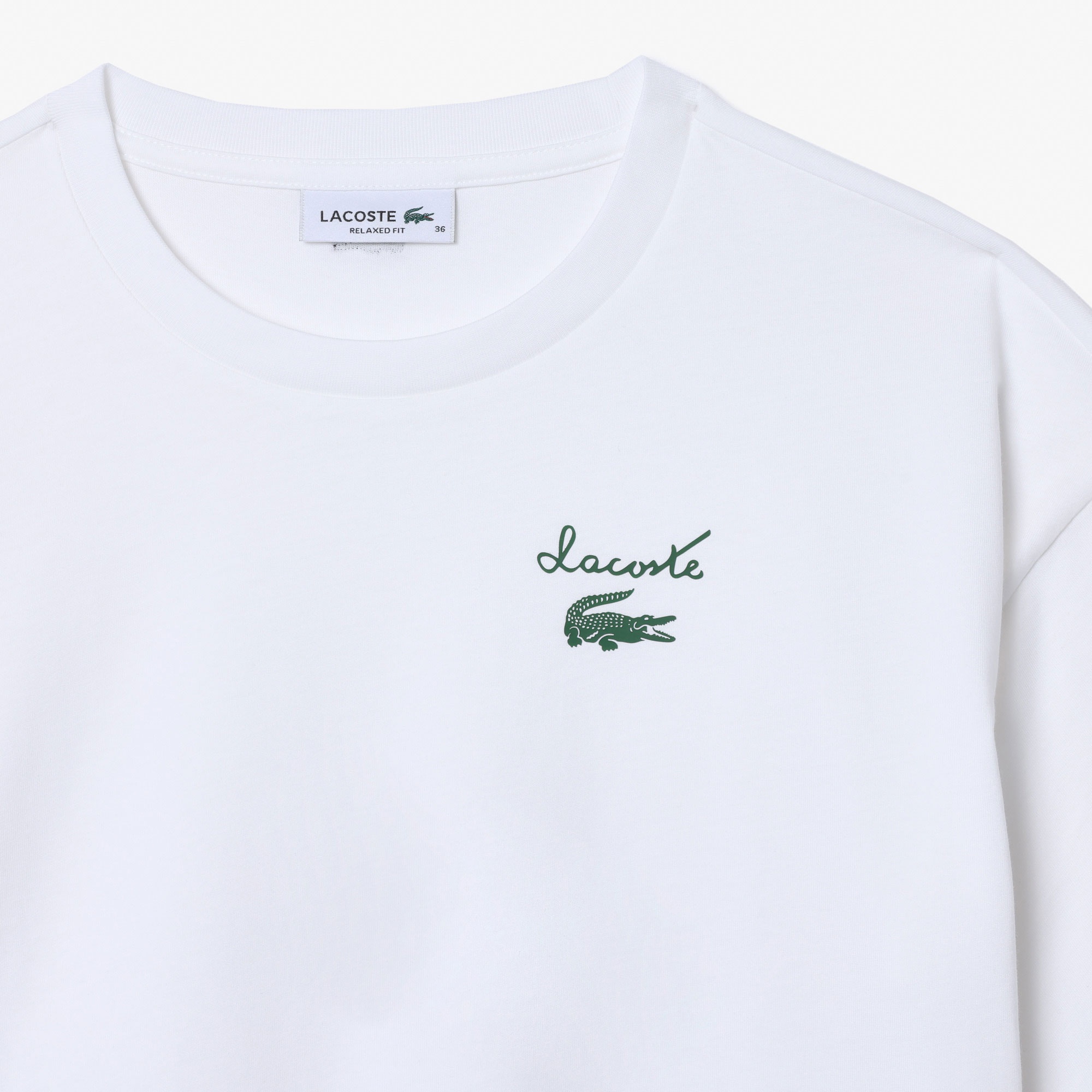 Lacoste Kadın Bisiklet Yaka Beyaz T-Shirt