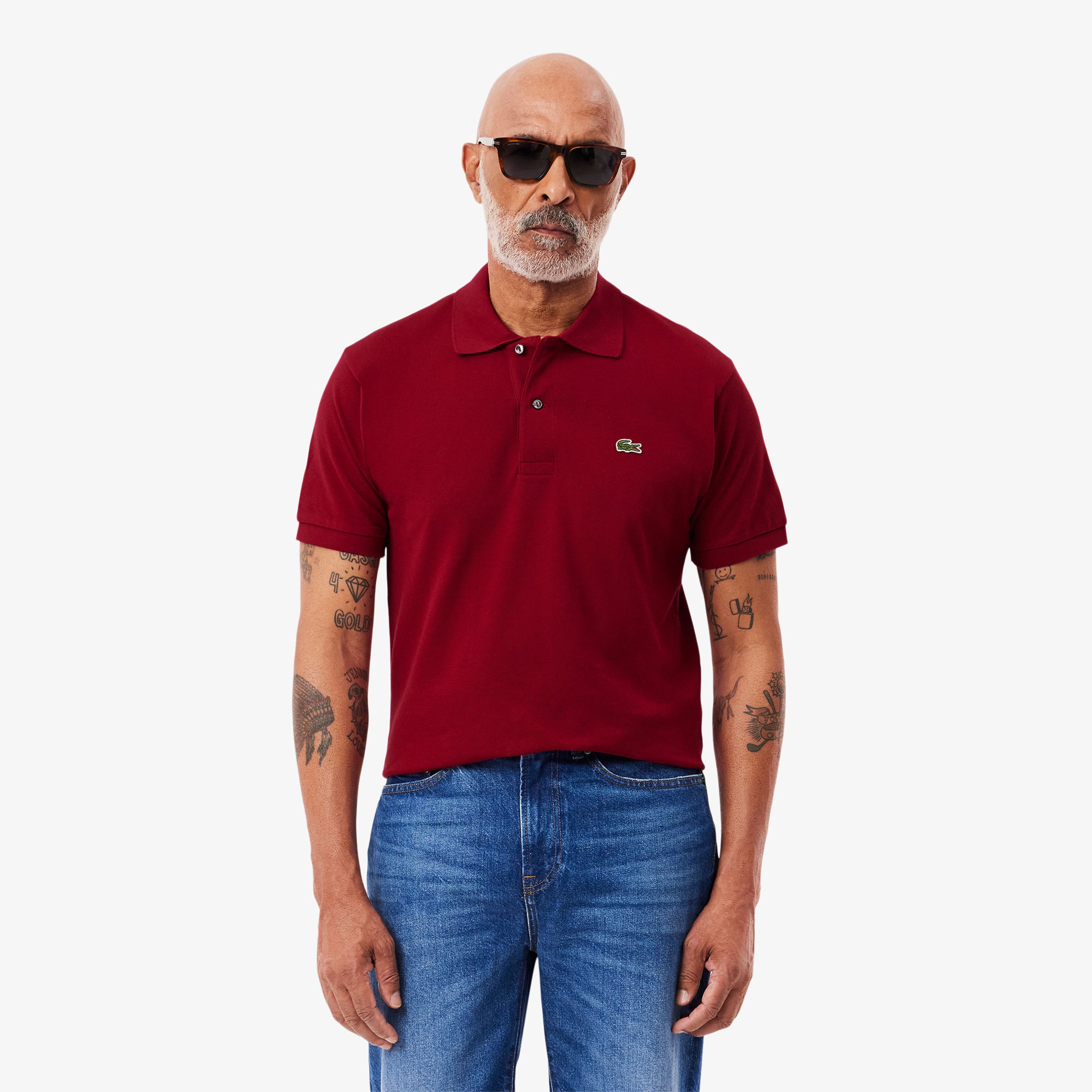 L.12.12 Erkek Classic Fit Bordo Polo
