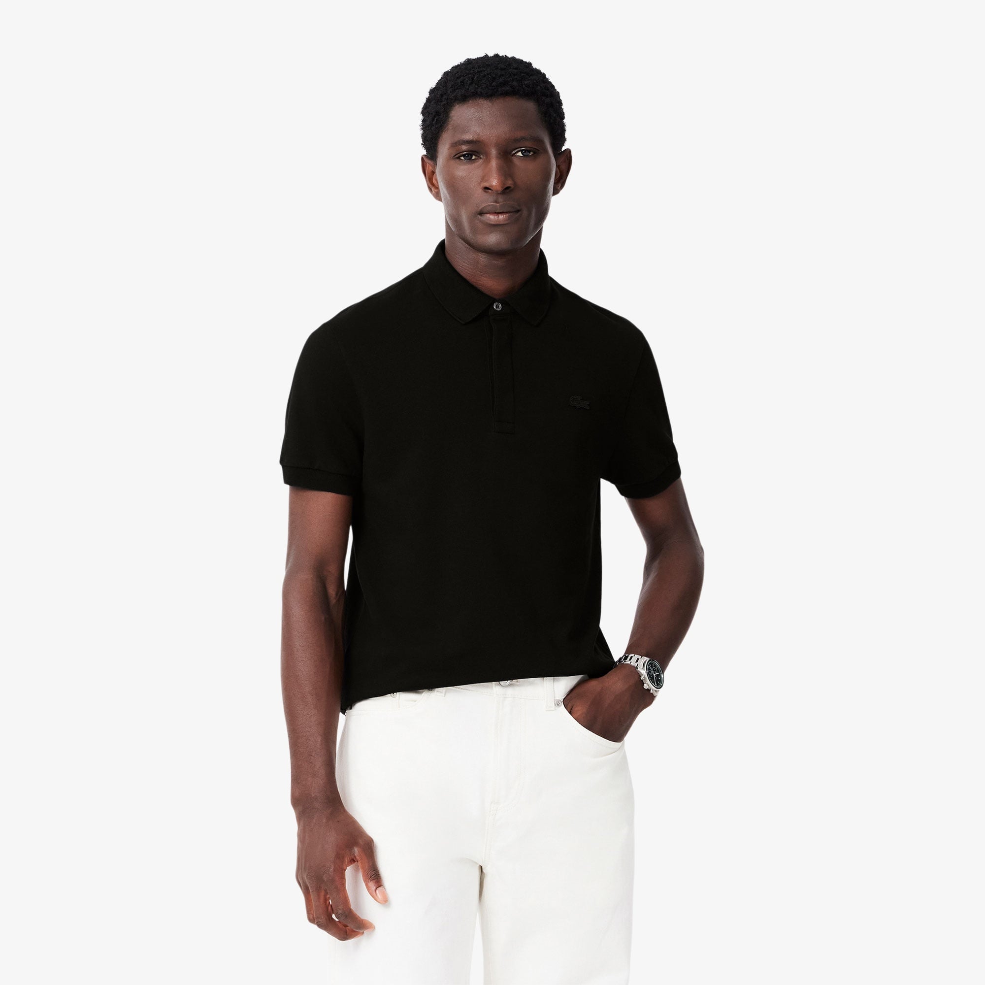 Erkek Regular Fit Siyah Paris Polo