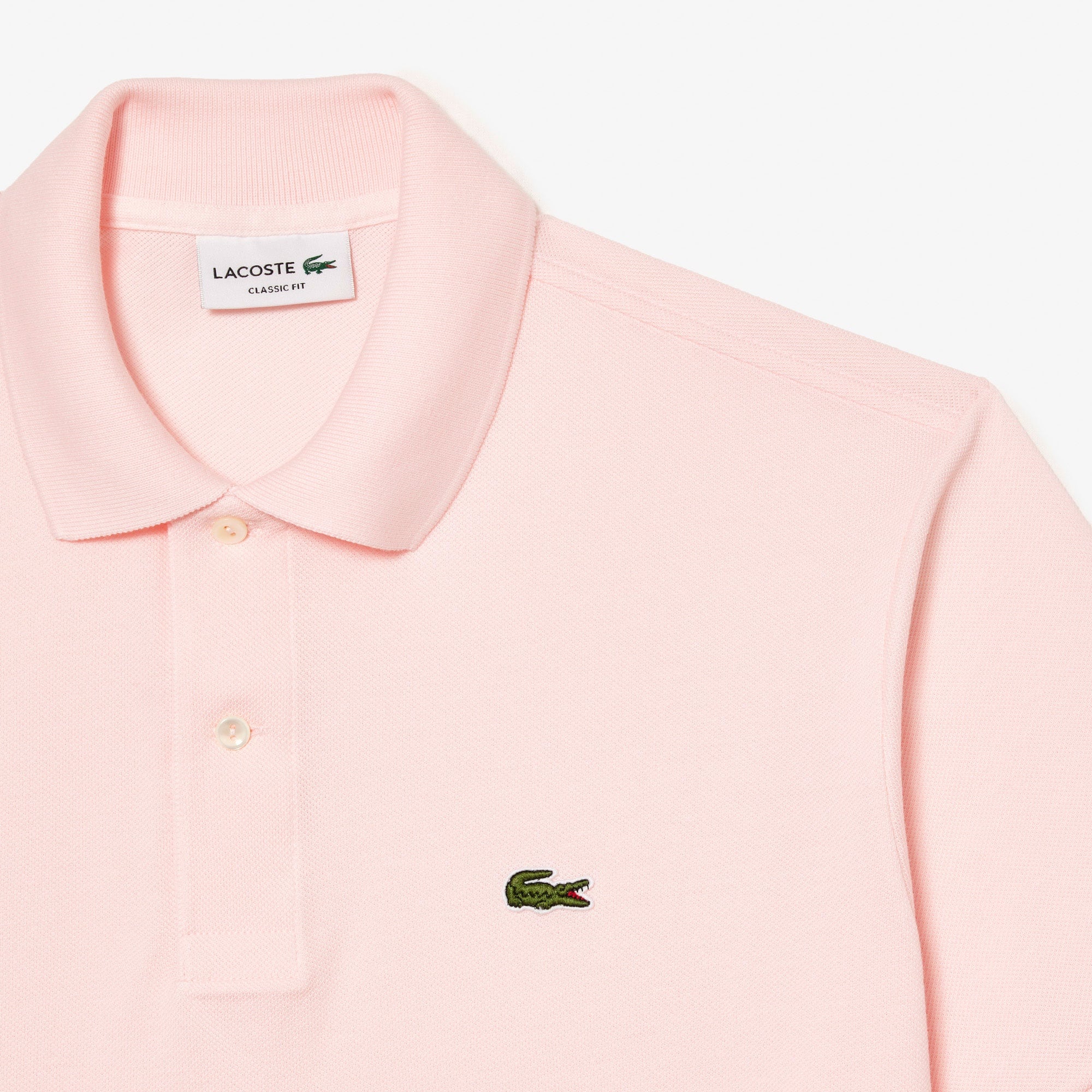 L.12.12 Erkek Classic Fit Açık Pembe Polo