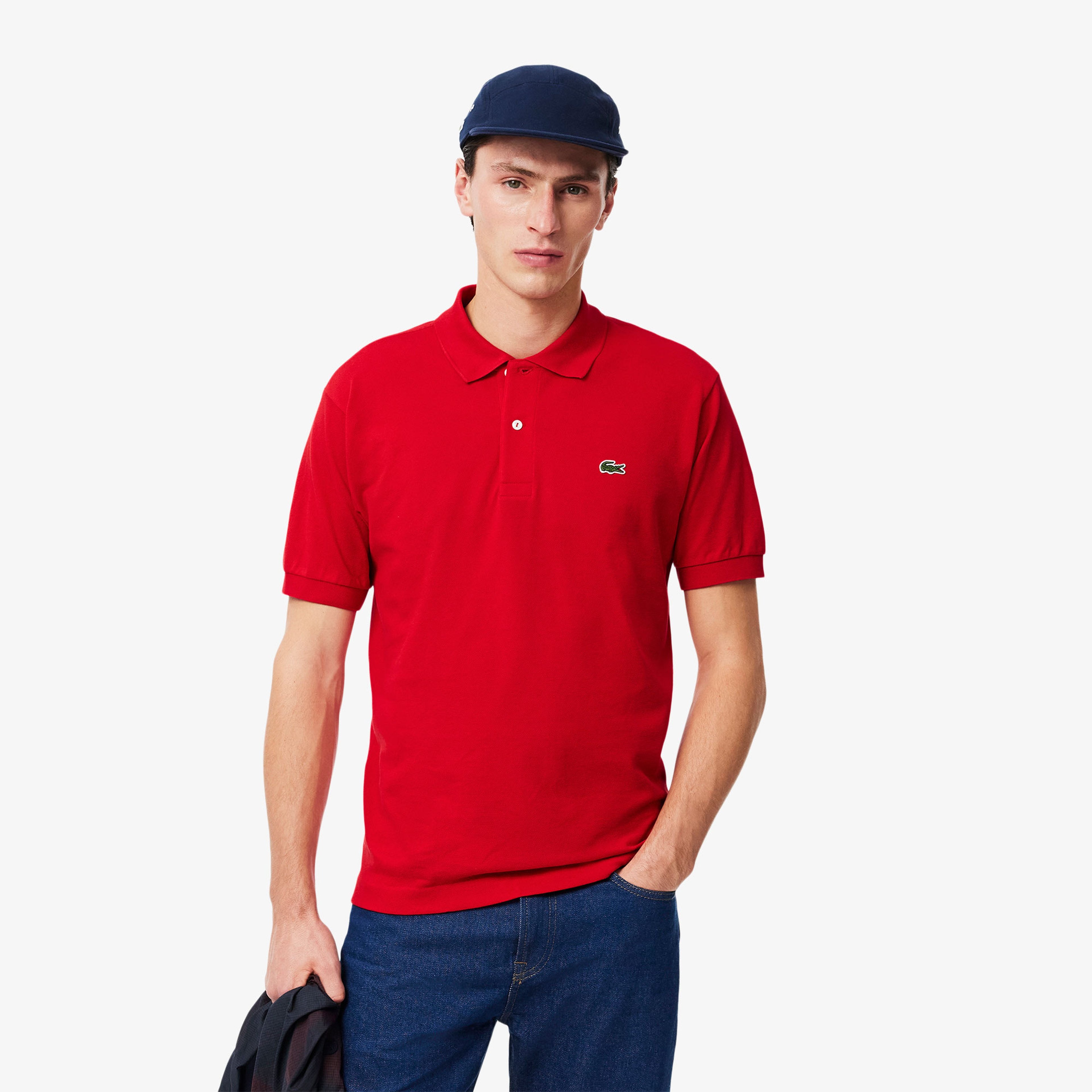 L.12.12 Erkek Classic Fit Kırmızı Polo