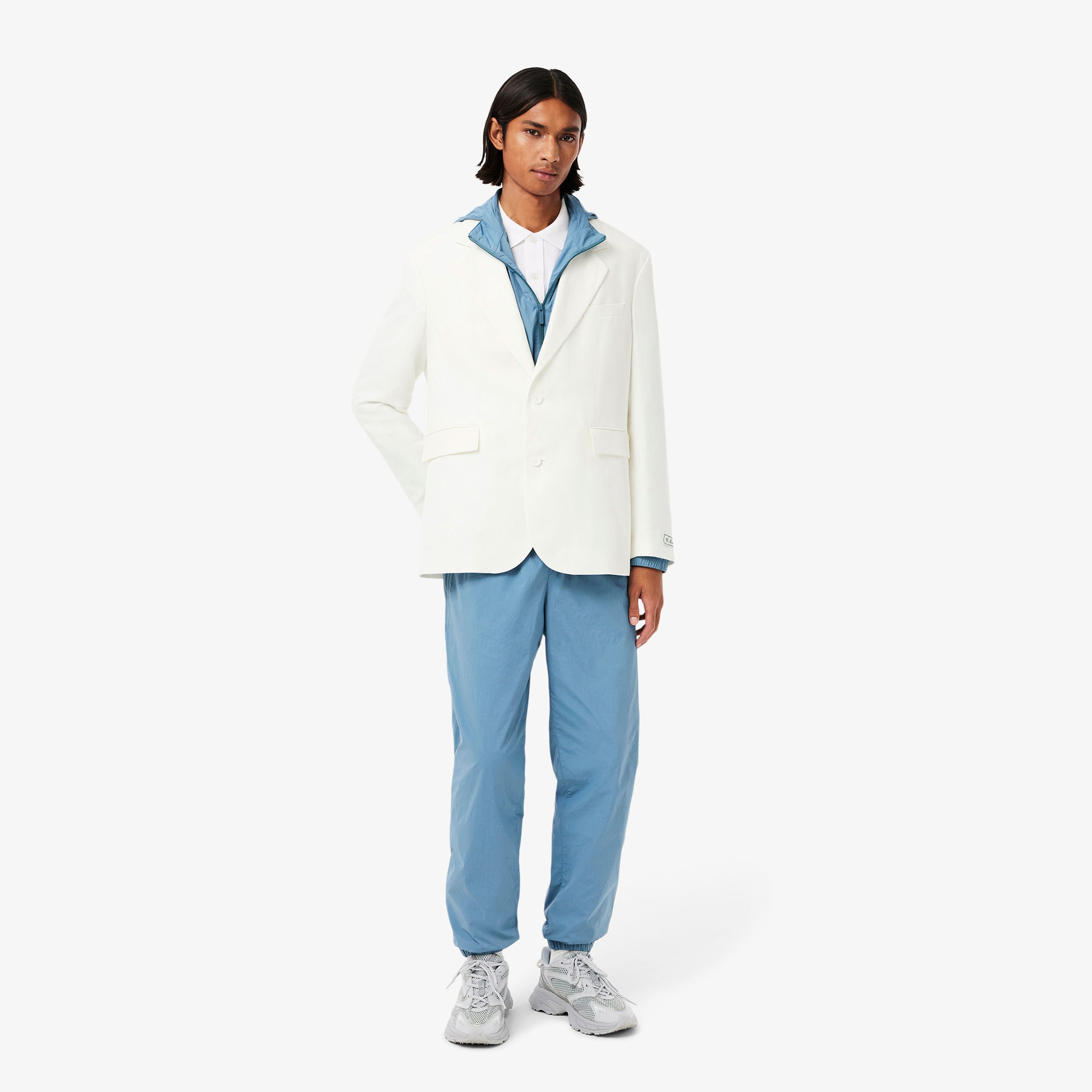 L.12.12 Erkek Slim Fit Beyaz Polo