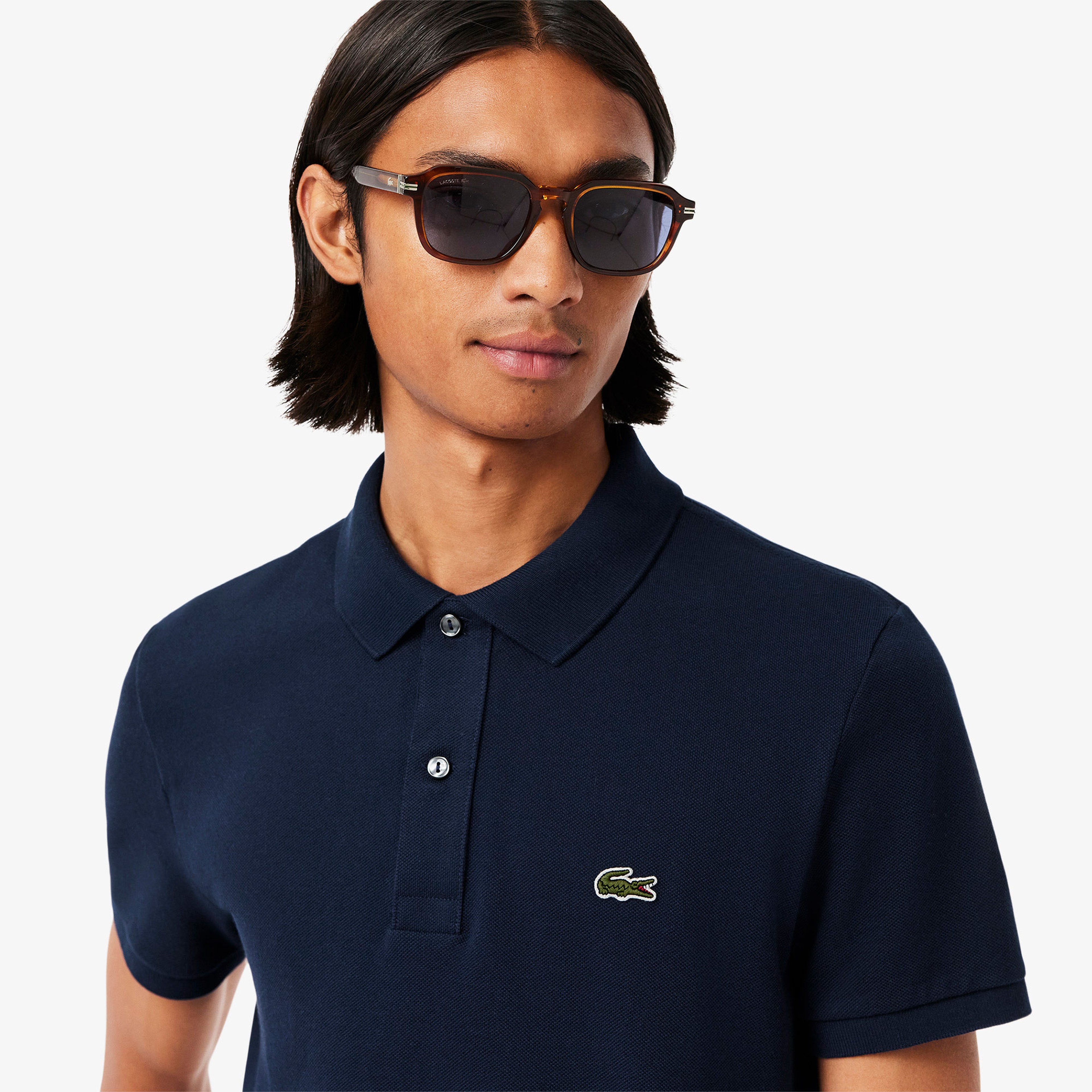 L.12.12 Erkek Slim Fit Lacivert Polo