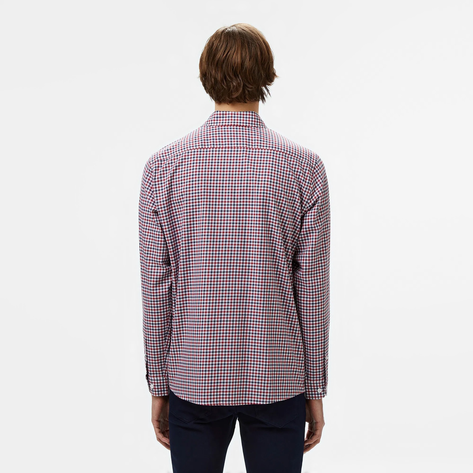 Lacoste Erkek Regular Fit Kareli Kırmızı Gömlek