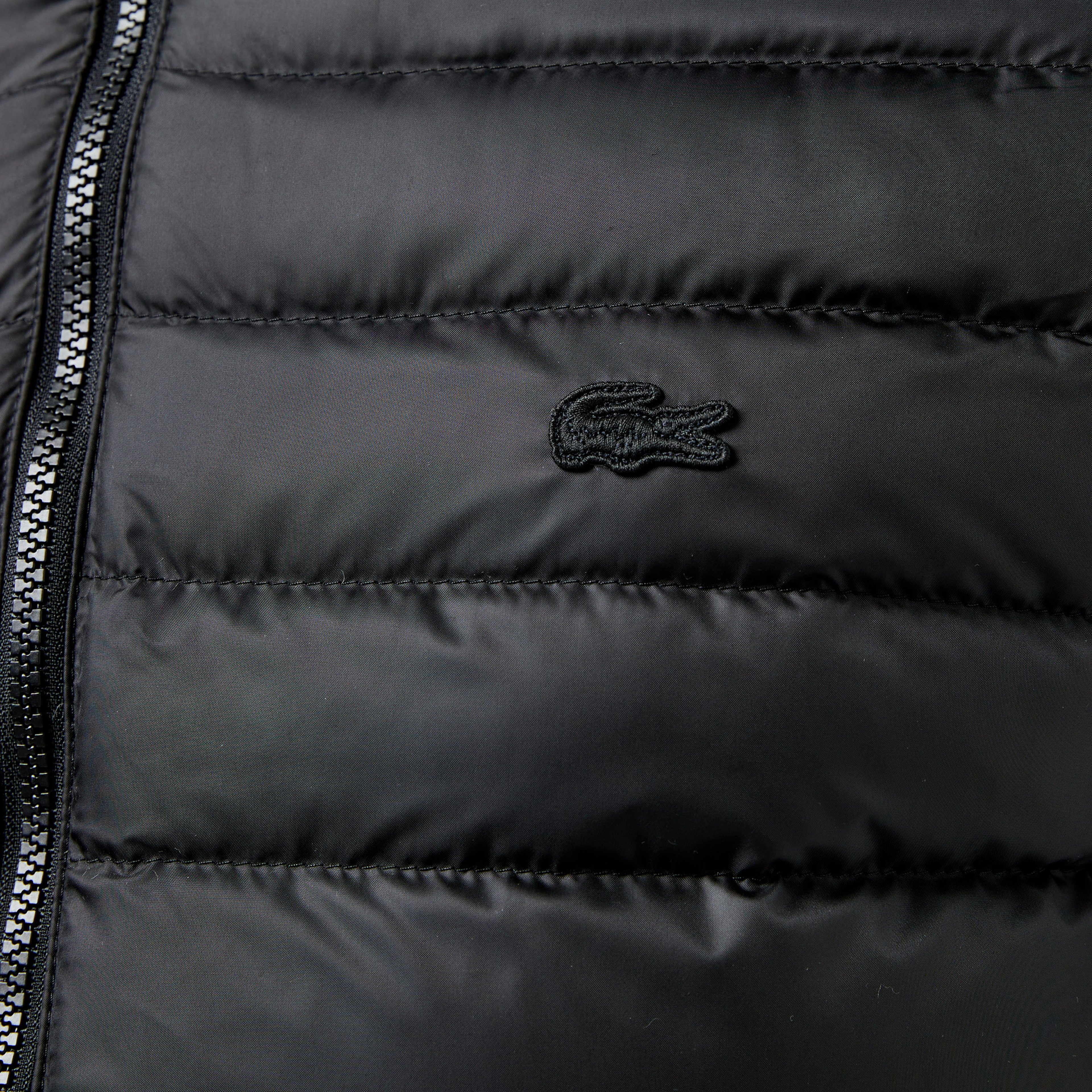 Erkek Slim Fit Kapüşonlu Siyah Mont