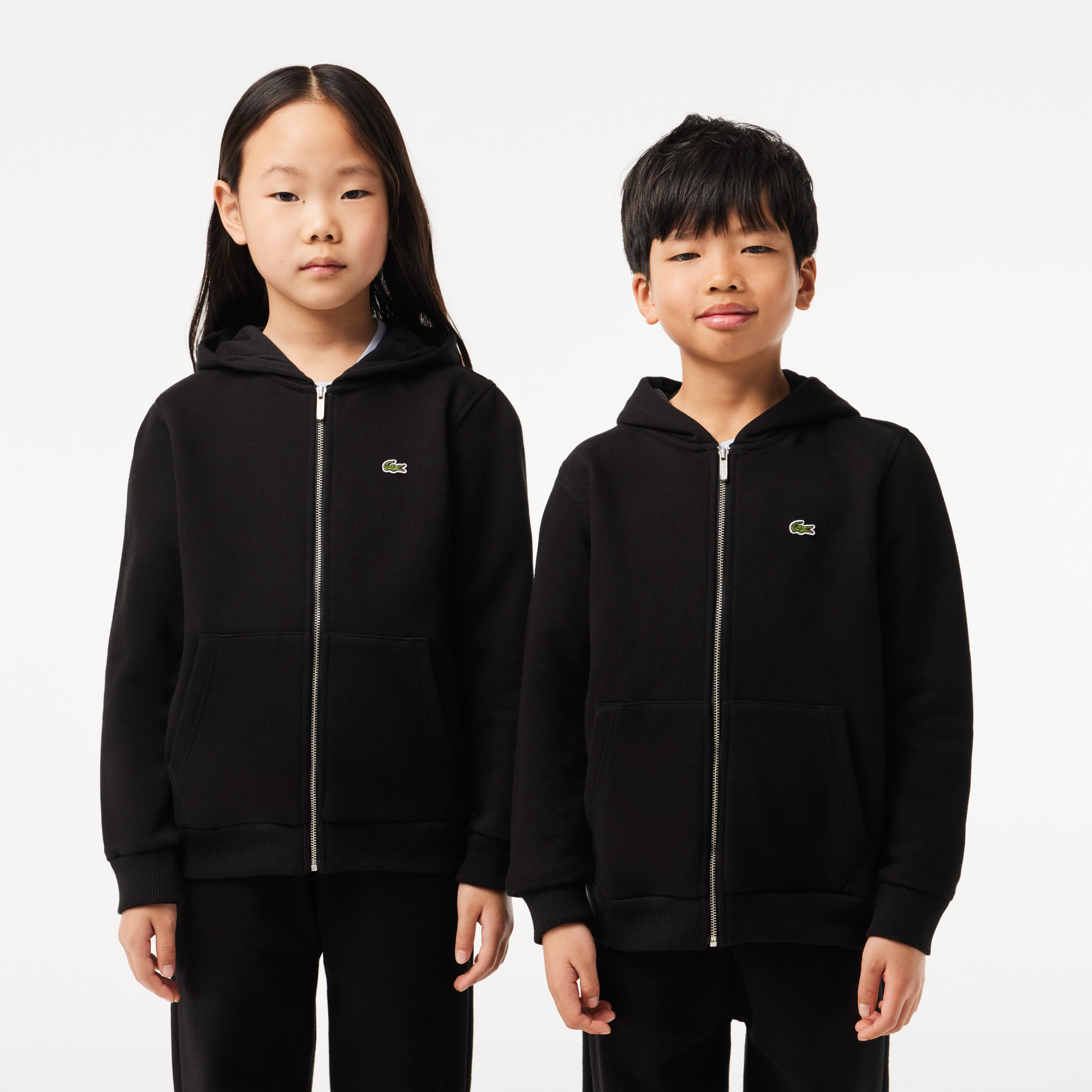 Lacoste Çocuk Kapüşonlu Siyah Sweatshirt