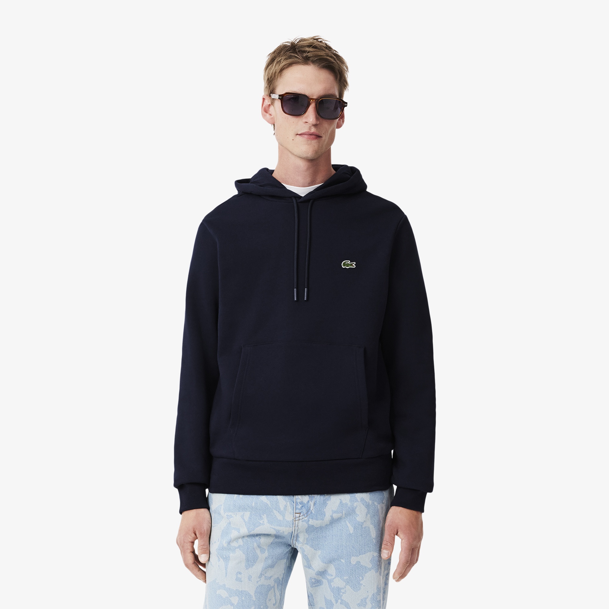 Lacoste Erkek Classic Fit Kapüşonlu Lacivert Sweatshirt