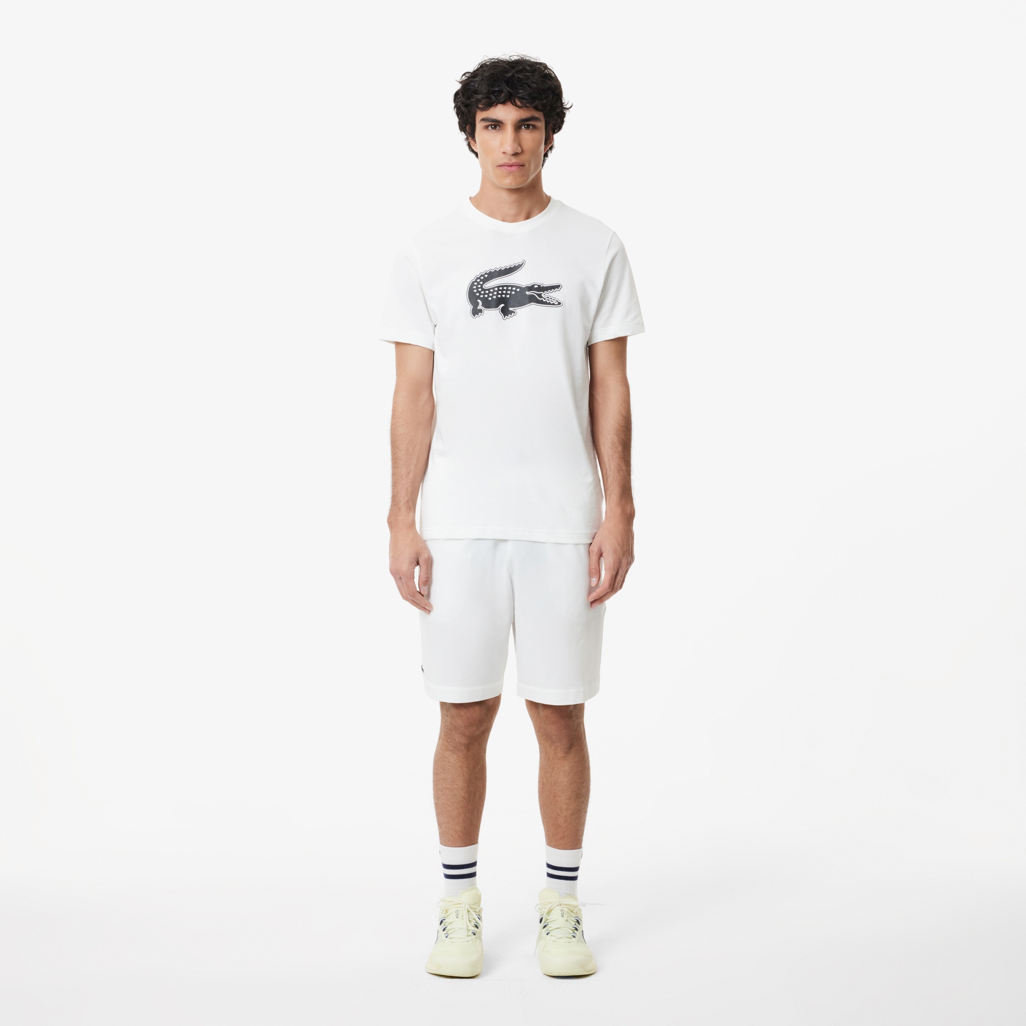 Erkek Regular Fit Beyaz Şort