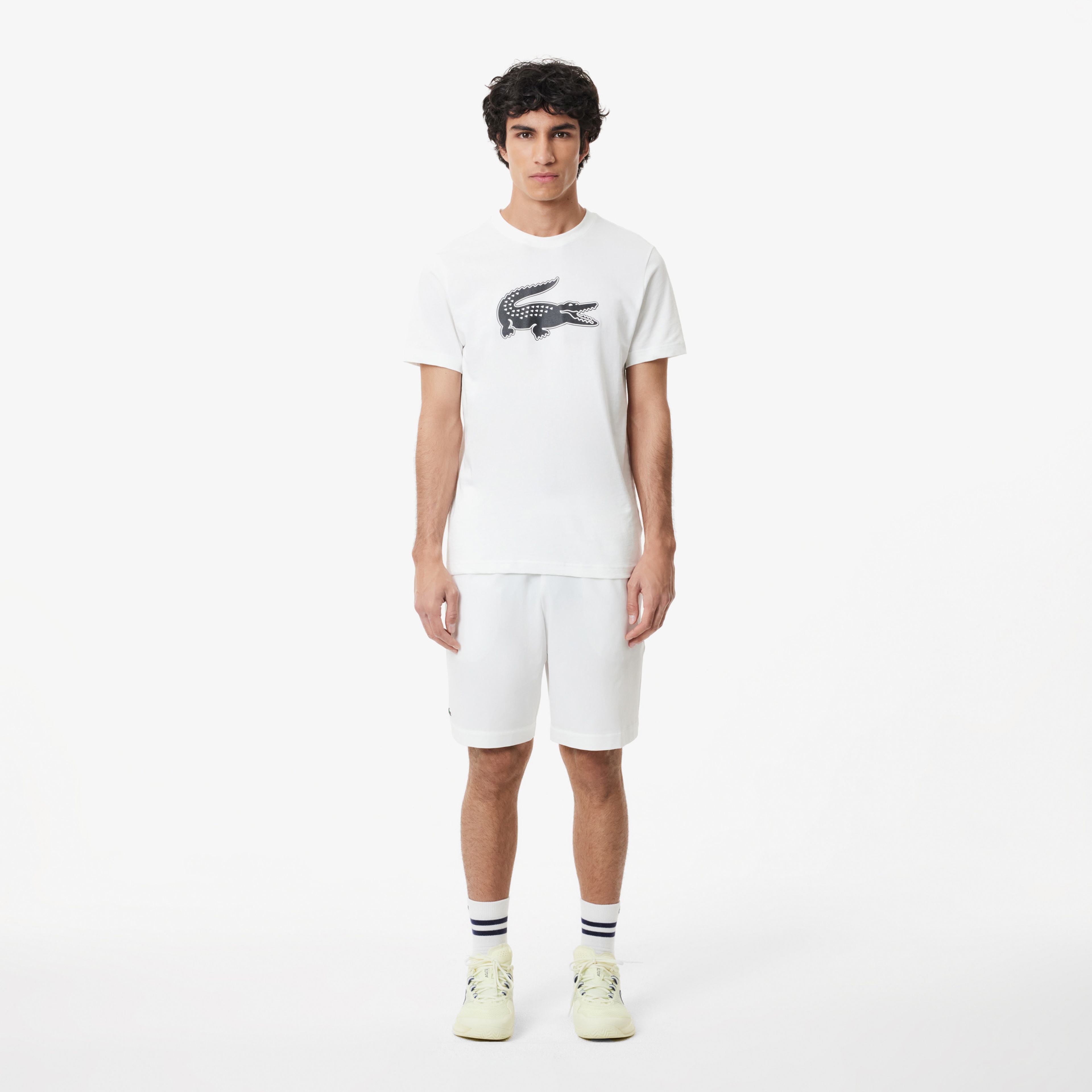 Erkek Regular Fit Beyaz Şort