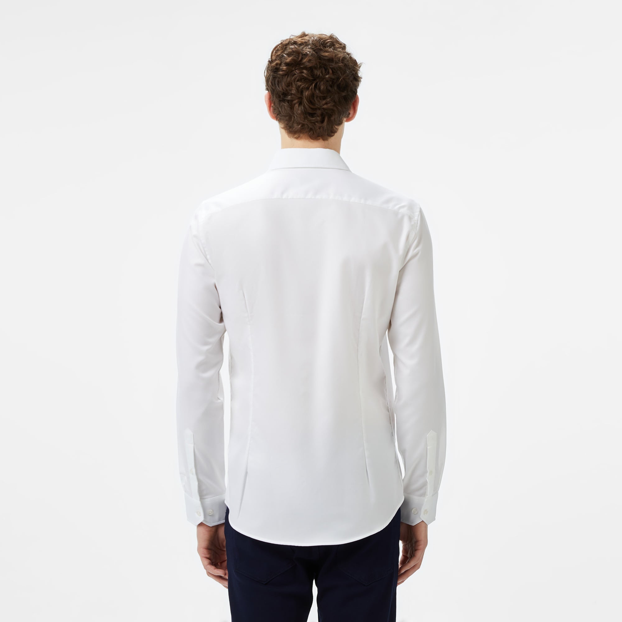 Erkek Slim Fit Beyaz Gömlek