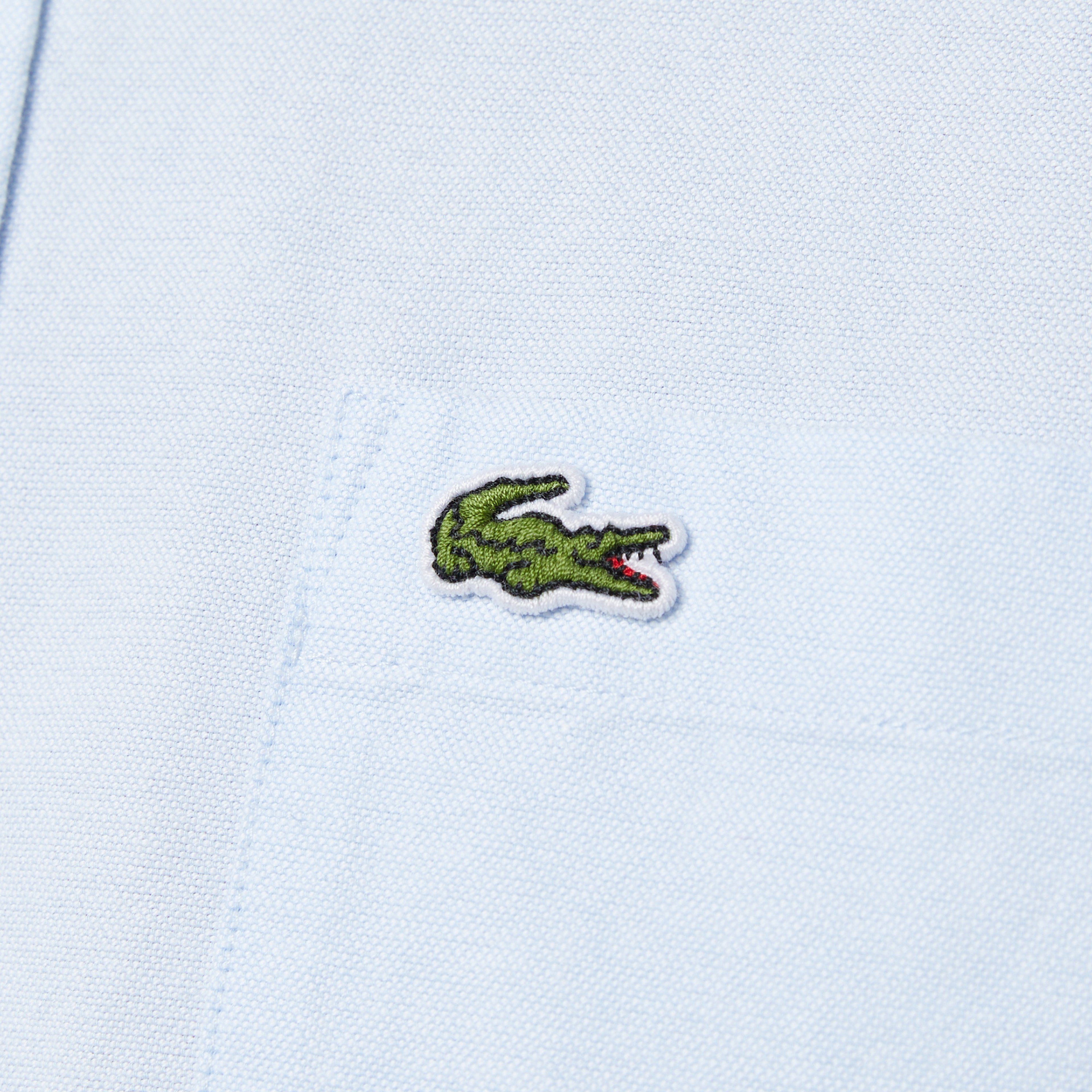 Erkek Regular Fit Düğmeli Yaka Organik Pamuk Mavi Gömlek