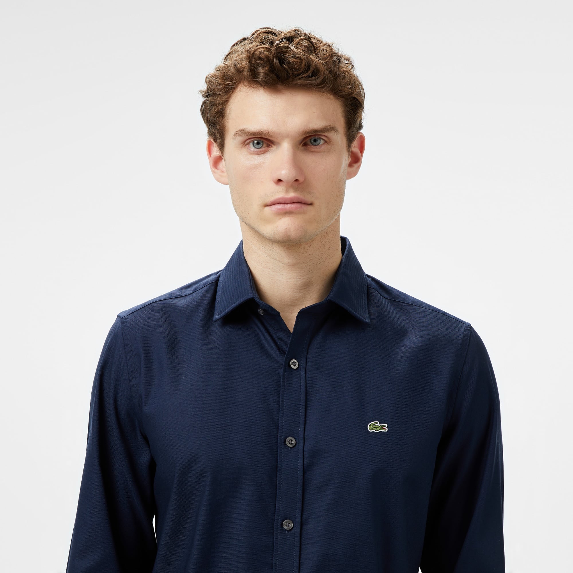 Erkek Slim Fit Lacivert Gömlek