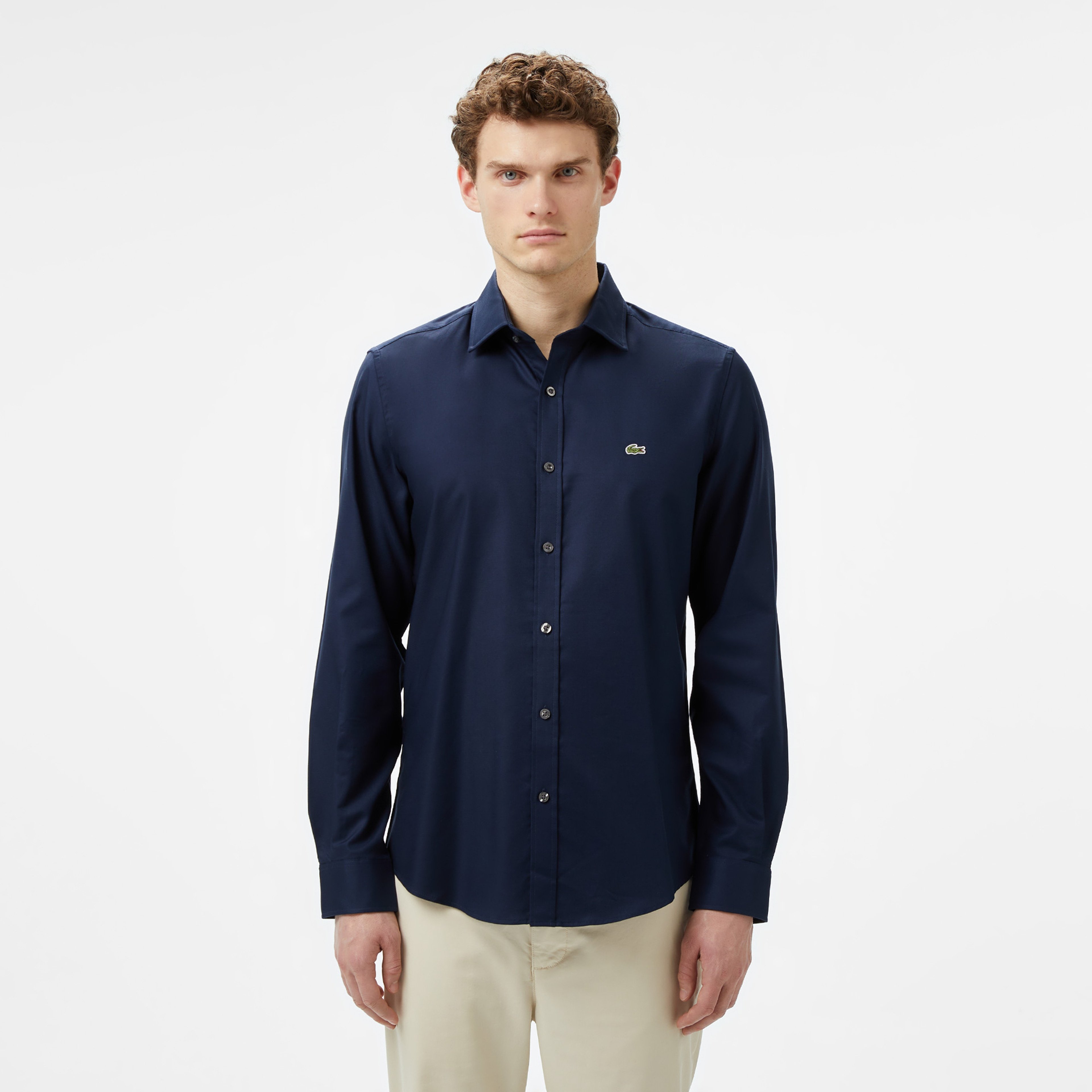 Erkek Slim Fit Lacivert Gömlek