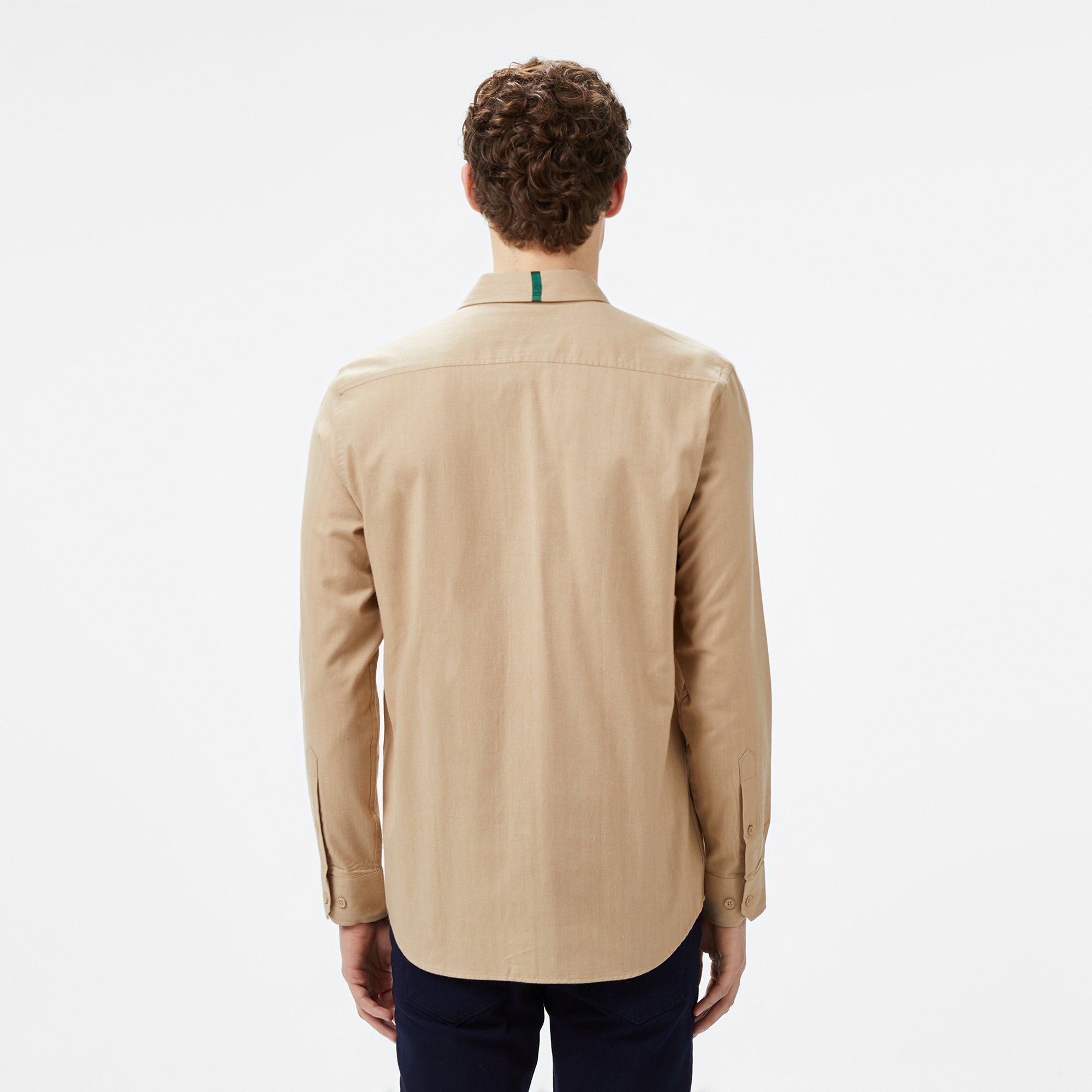 Lacoste Erkek Slim Fit Düğmeli Yaka Kahverengi Gömlek