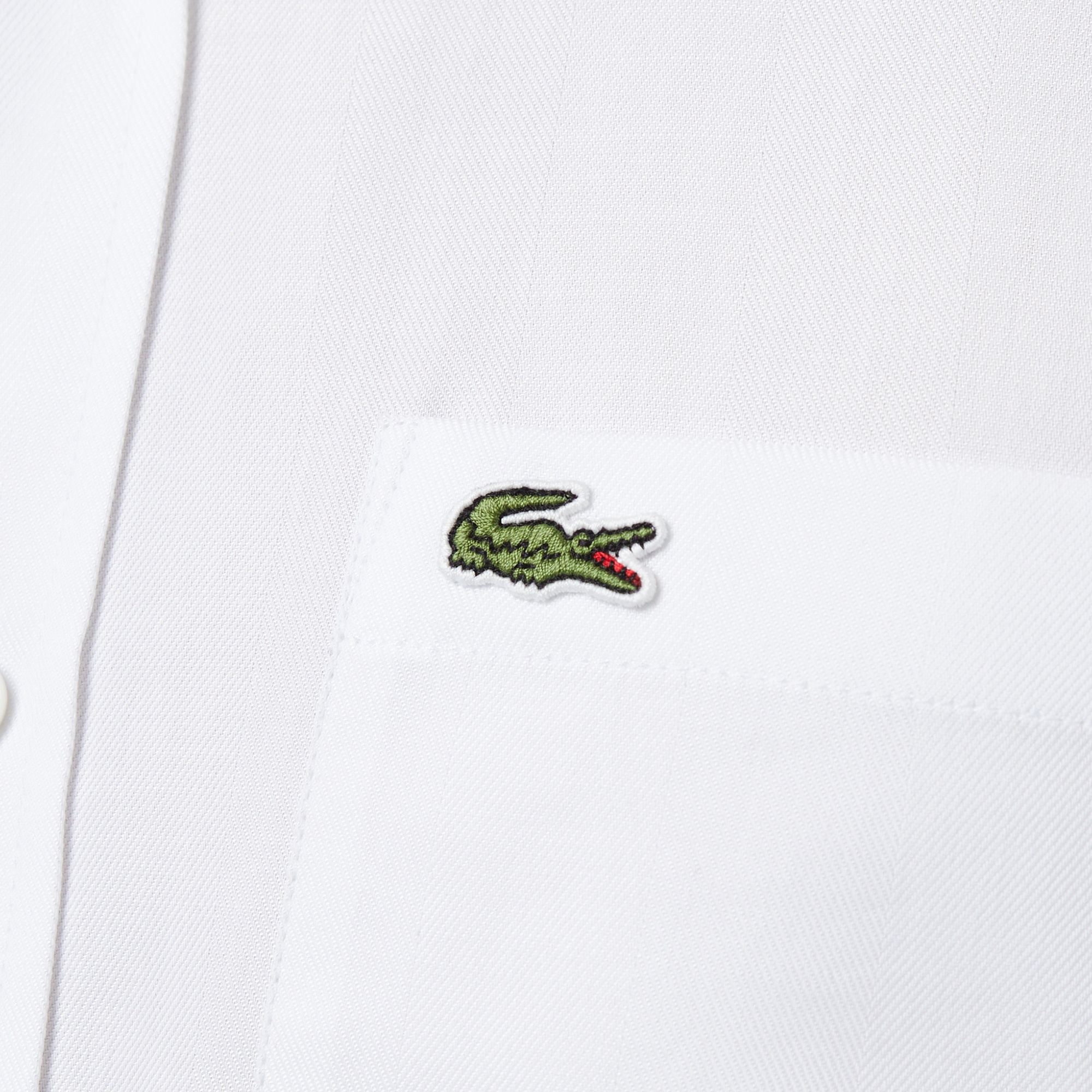 Lacoste Erkek Slim Fit Düğmeli Yaka Beyaz Gömlek
