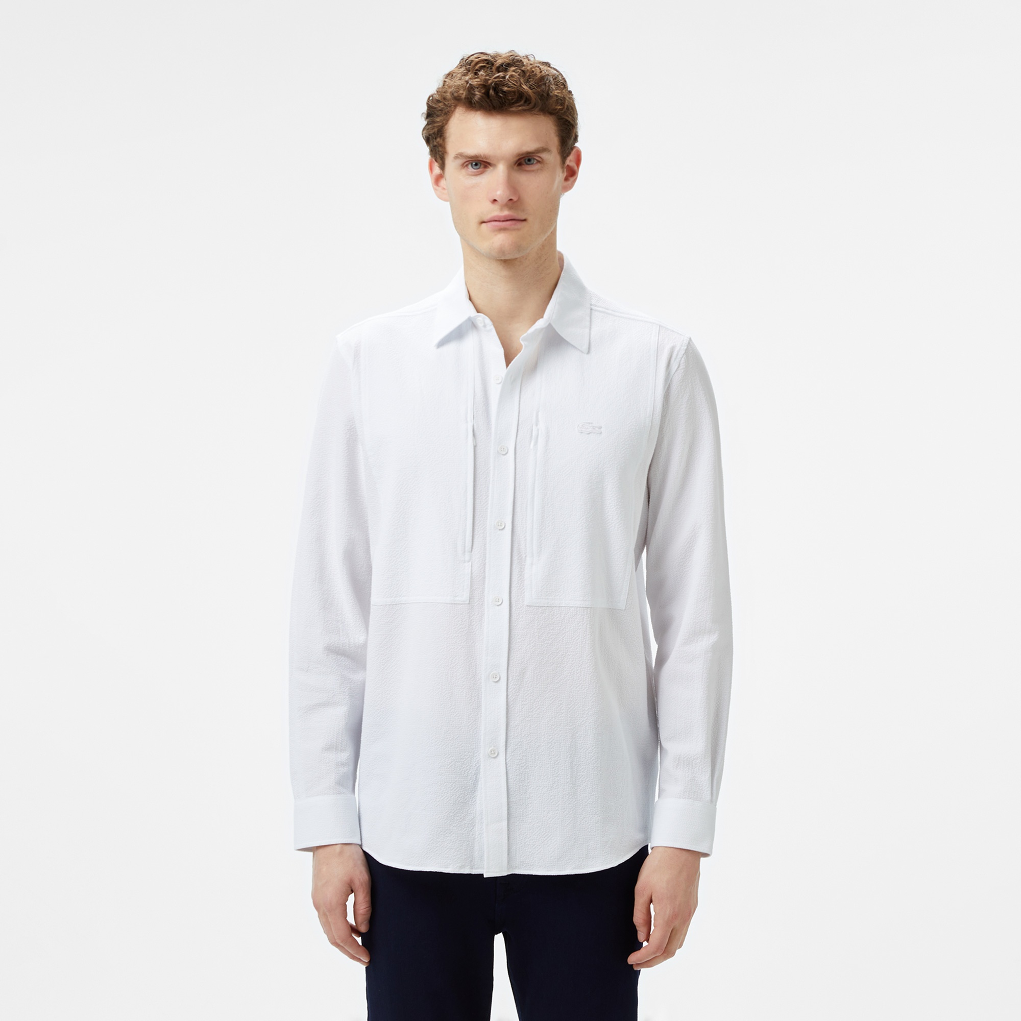 Lacoste Erkek Regular Fit Beyaz Gömlek