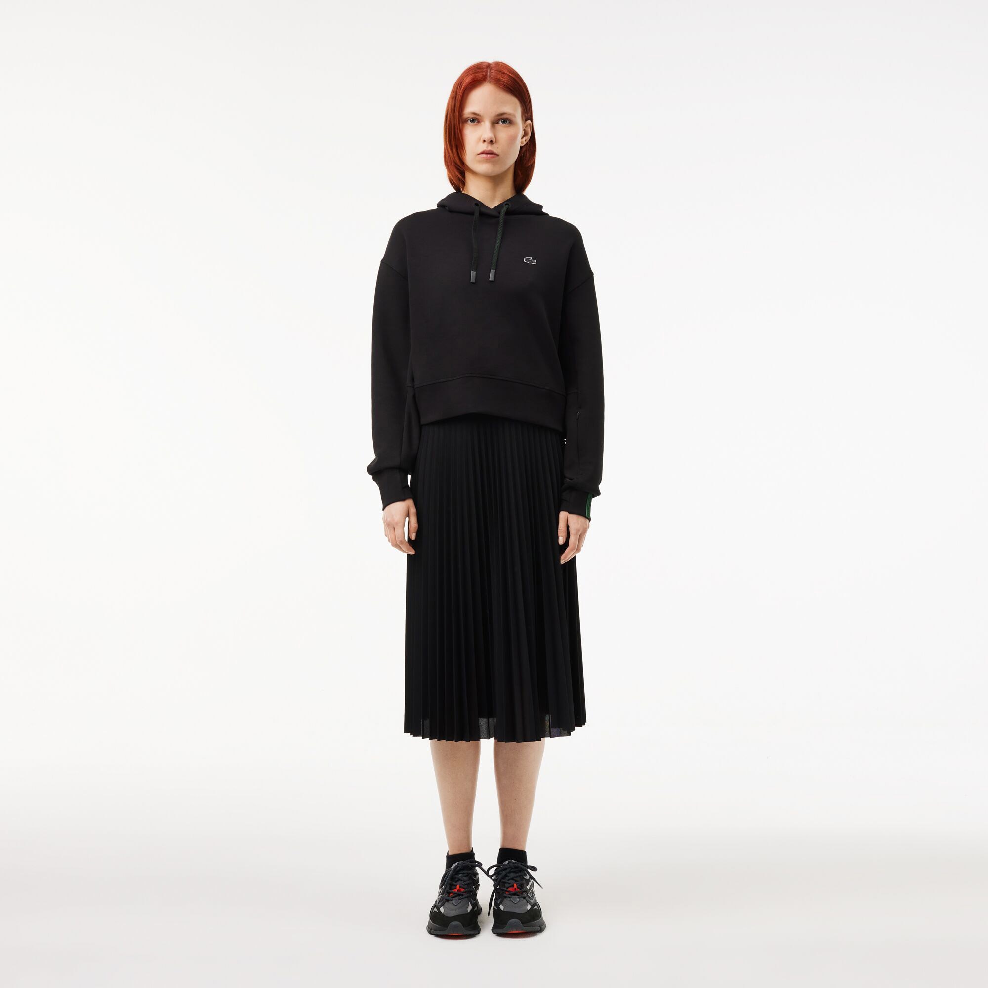 Lacoste Kadın Flare Fit Siyah Etek