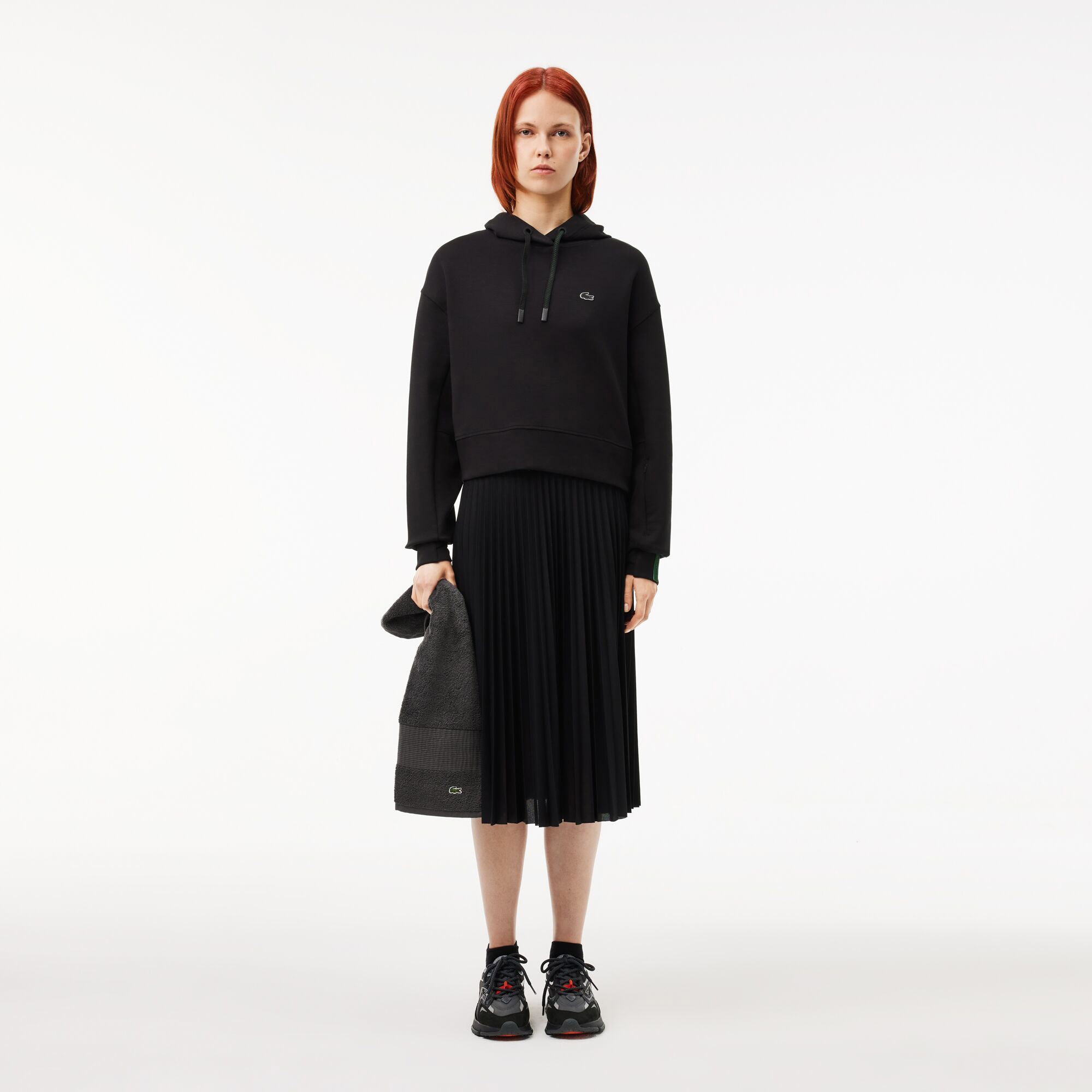 Lacoste Kadın Flare Fit Siyah Etek