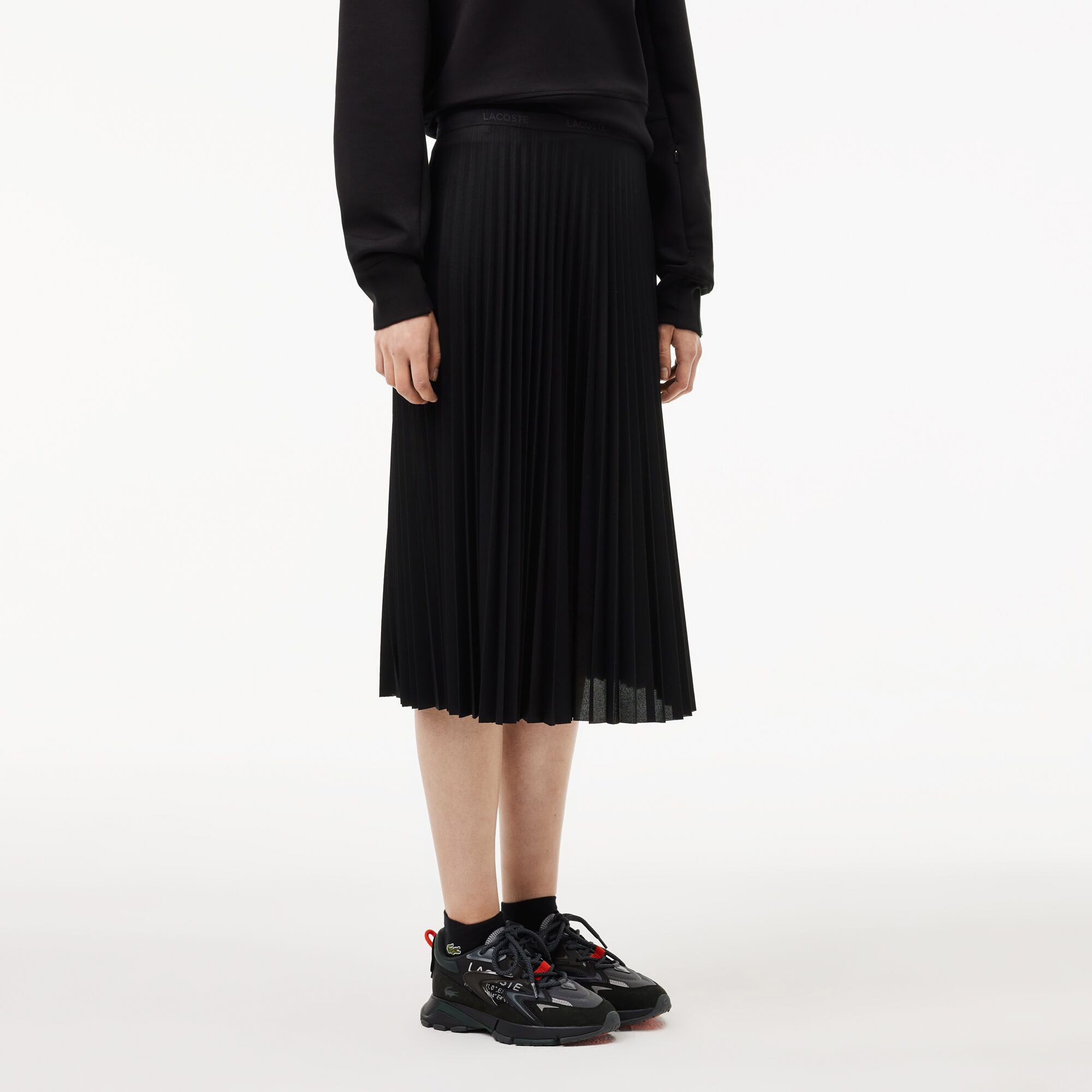 Lacoste Kadın Flare Fit Siyah Etek