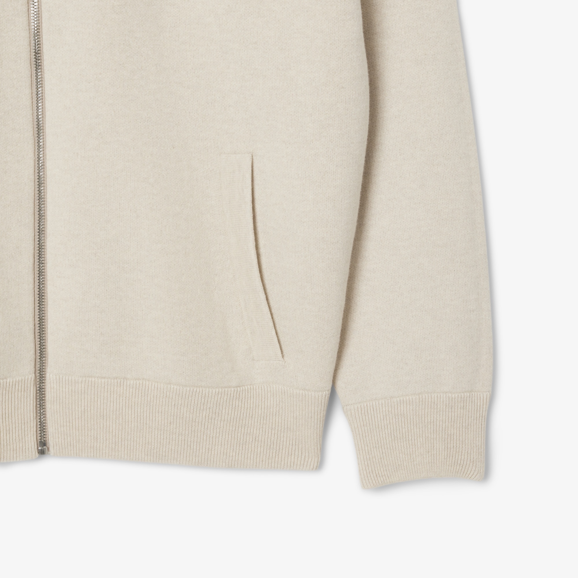 Lacoste Erkek Relaxed Fit Kapüşonlu Gri Triko