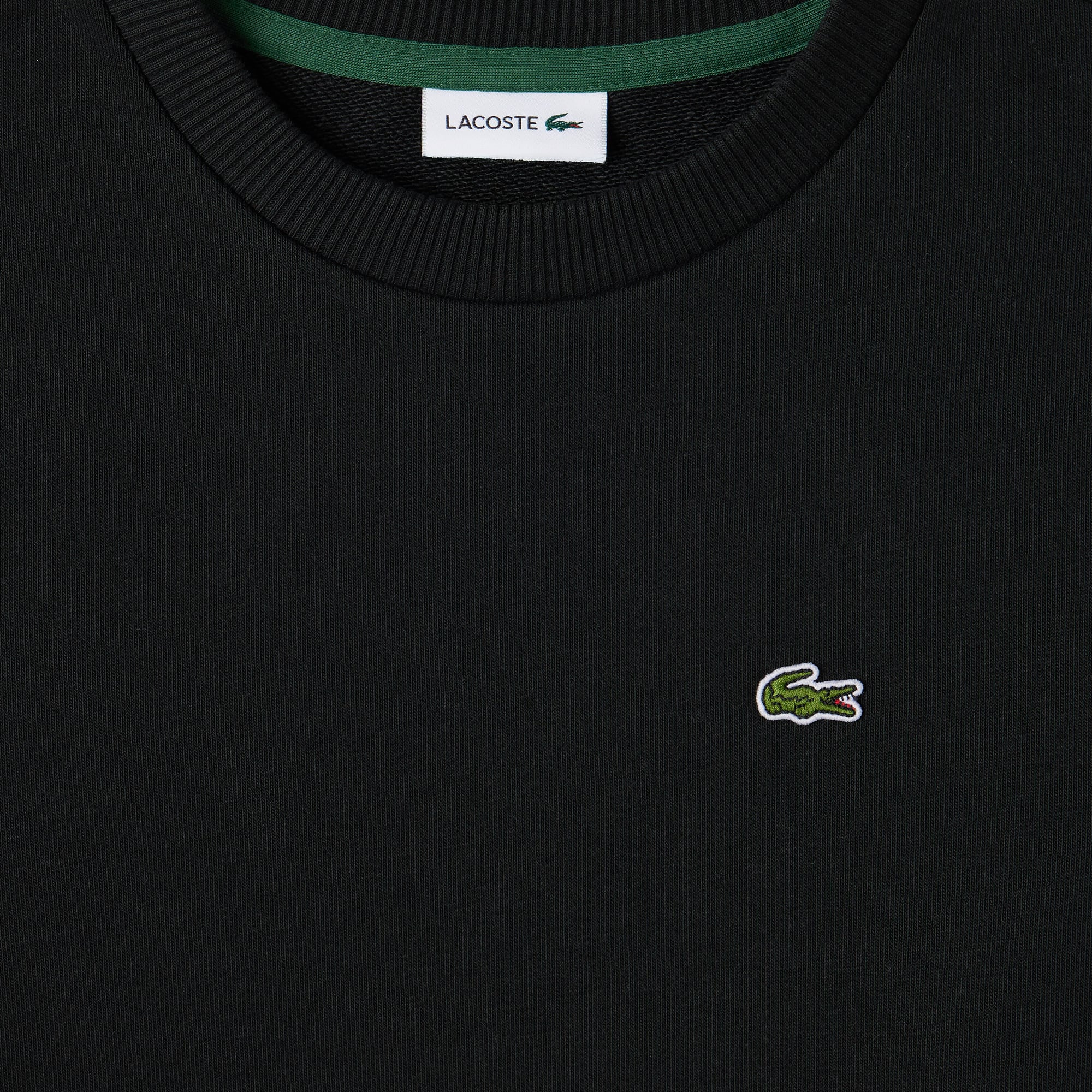 Lacoste Çocuk Bisiklet Yaka Siyah Sweatshirt görsel 3