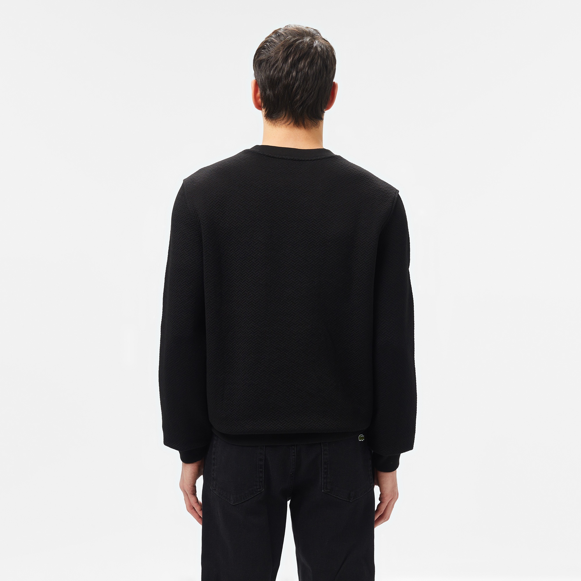 Lacoste Erkek Regular Fit Uzun Kollu Bisiklet Yaka Siyah T-Shirt