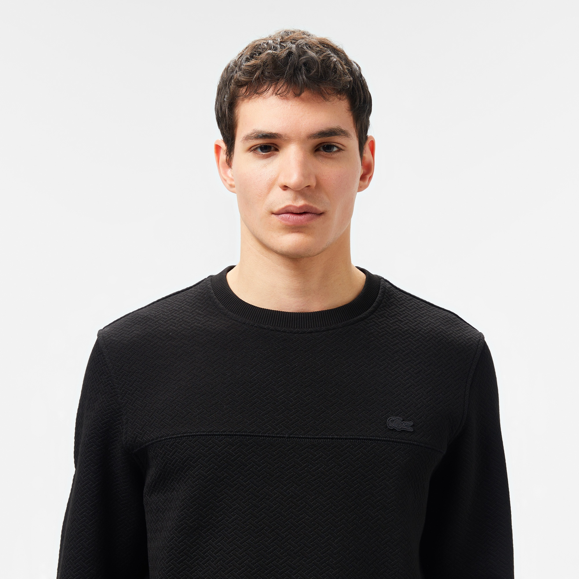 Lacoste Erkek Regular Fit Uzun Kollu Bisiklet Yaka Siyah T-Shirt