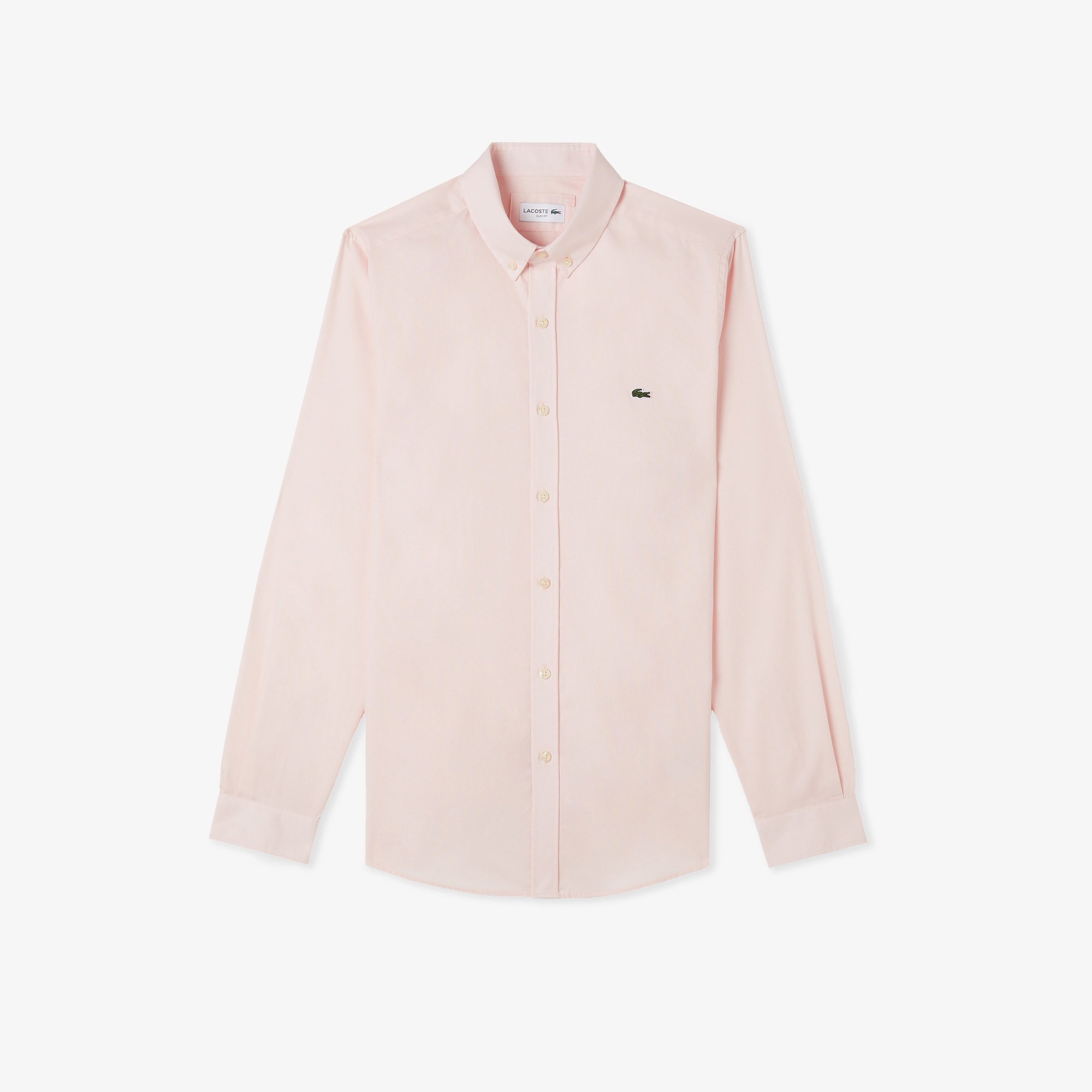 Lacoste Erkek Slim Fit Düğmeli Yaka Pembe Gömlek