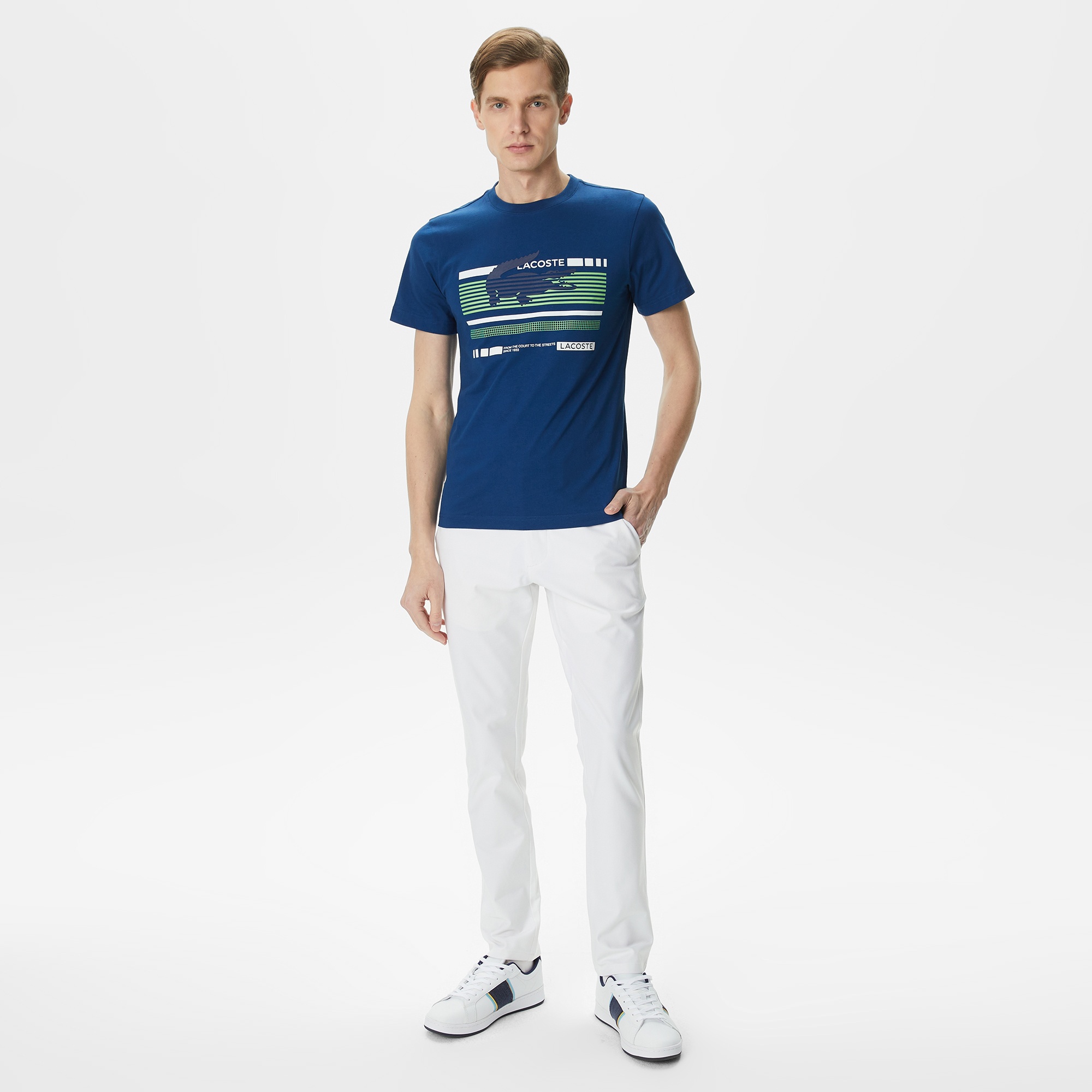Lacoste Erkek Slim Fit Beyaz Pantolon