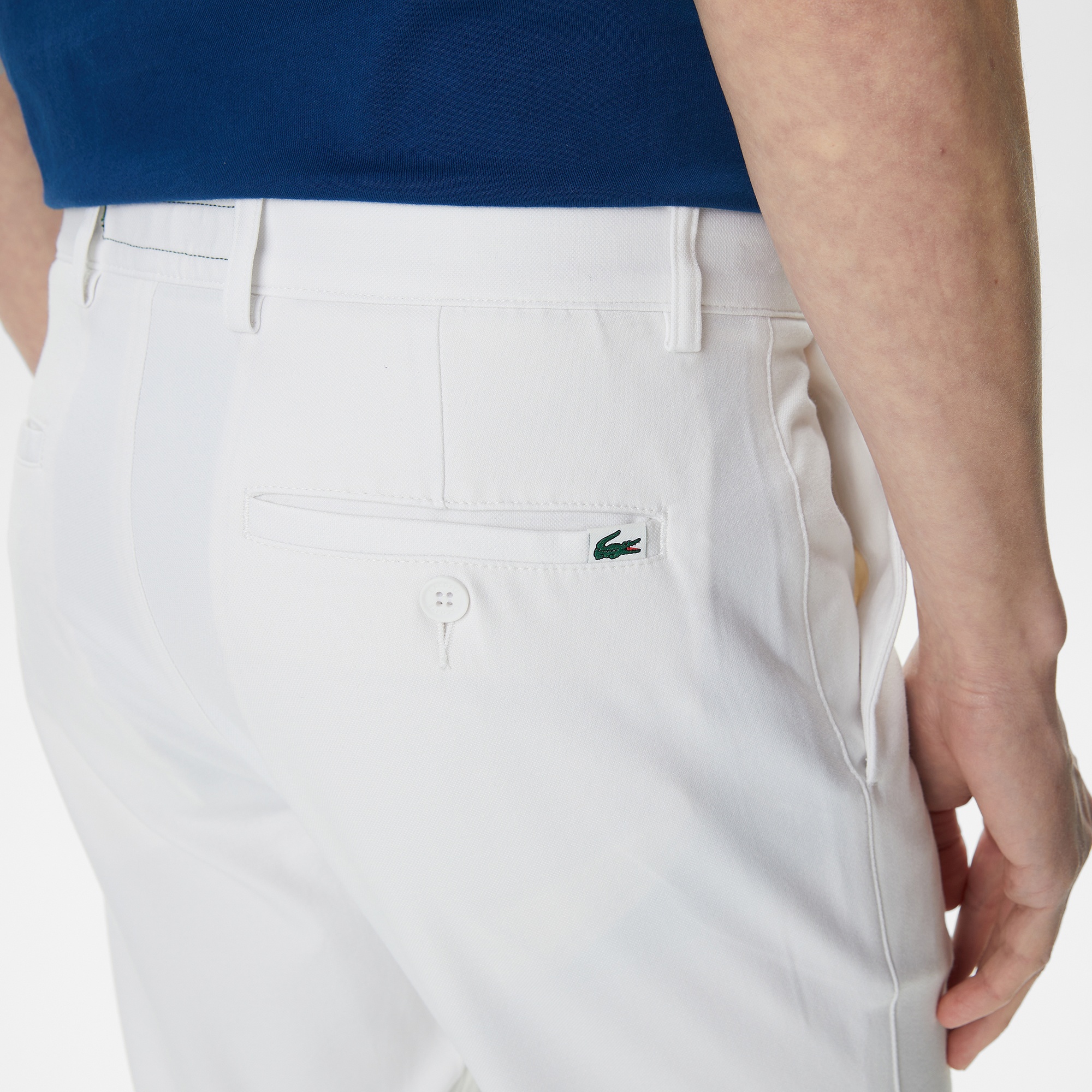 Lacoste Erkek Slim Fit Beyaz Pantolon