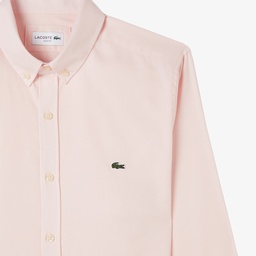 Lacoste Erkek Slim Fit Düğmeli Yaka Pembe Gömlek Pembe