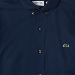 Lacoste Erkek Slim Fit Düğmeli Yaka Lacivert Gömlek Lacivert