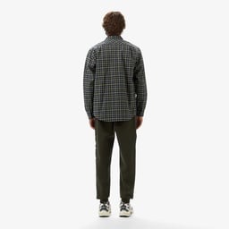 Erkek Regular Fit Ekose Koyu Yeşil Gömlek Yeşil