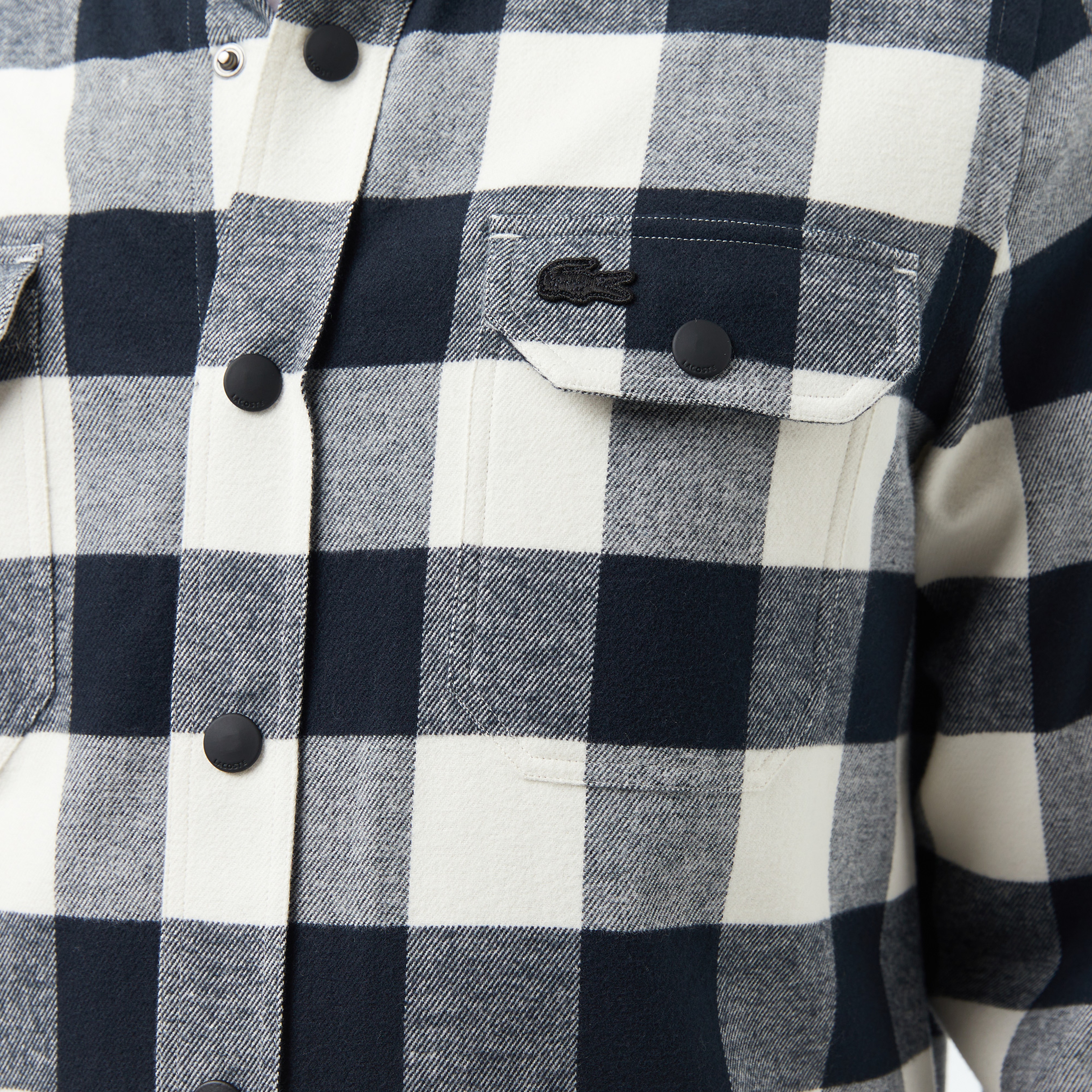 Erkek Slim Fit Ekose Siyah Gömlek