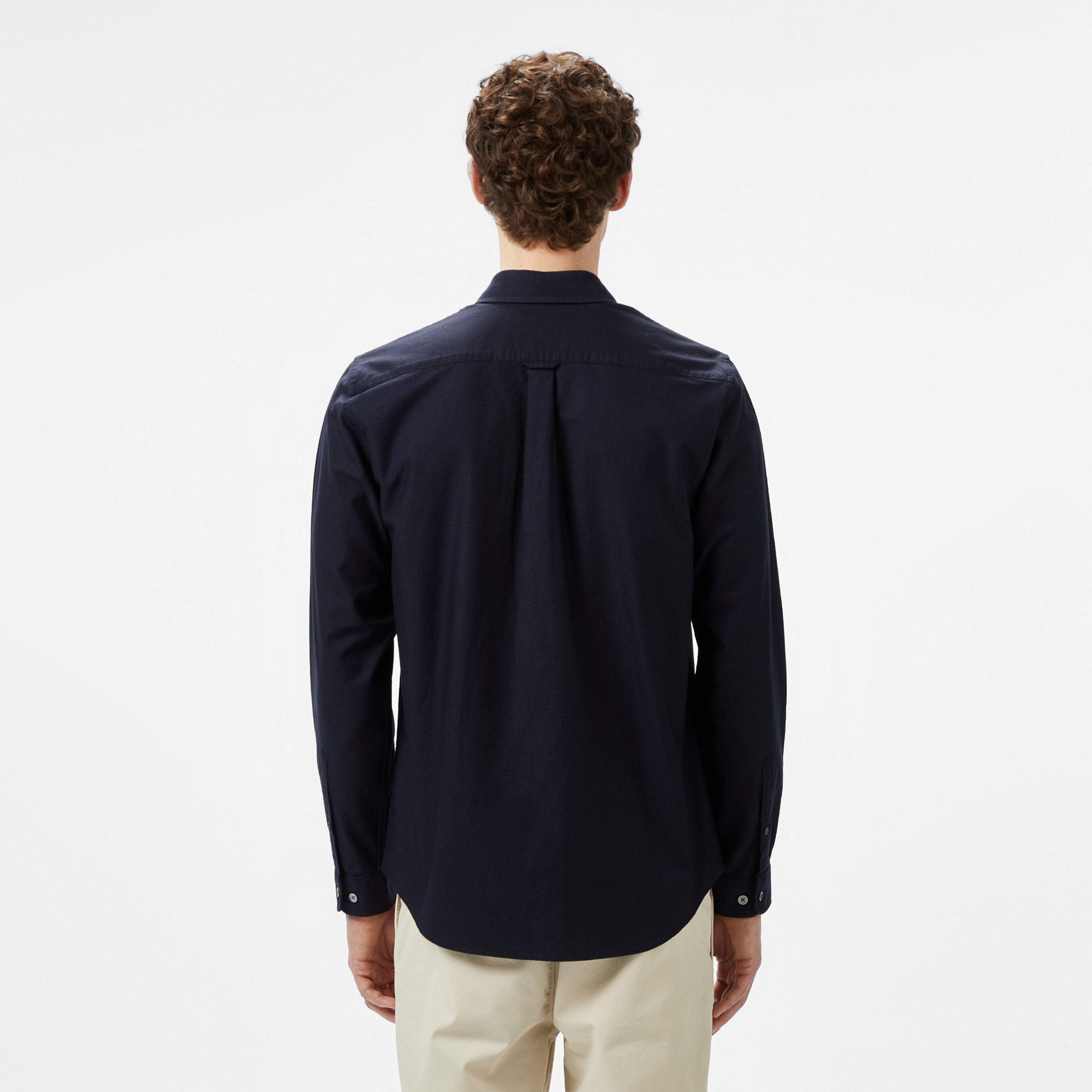 Erkek Regular Fit Düğmeli Yaka Lacivert Gömlek Erkek Regular Fit Düğmeli Yaka Lacivert Gömlek